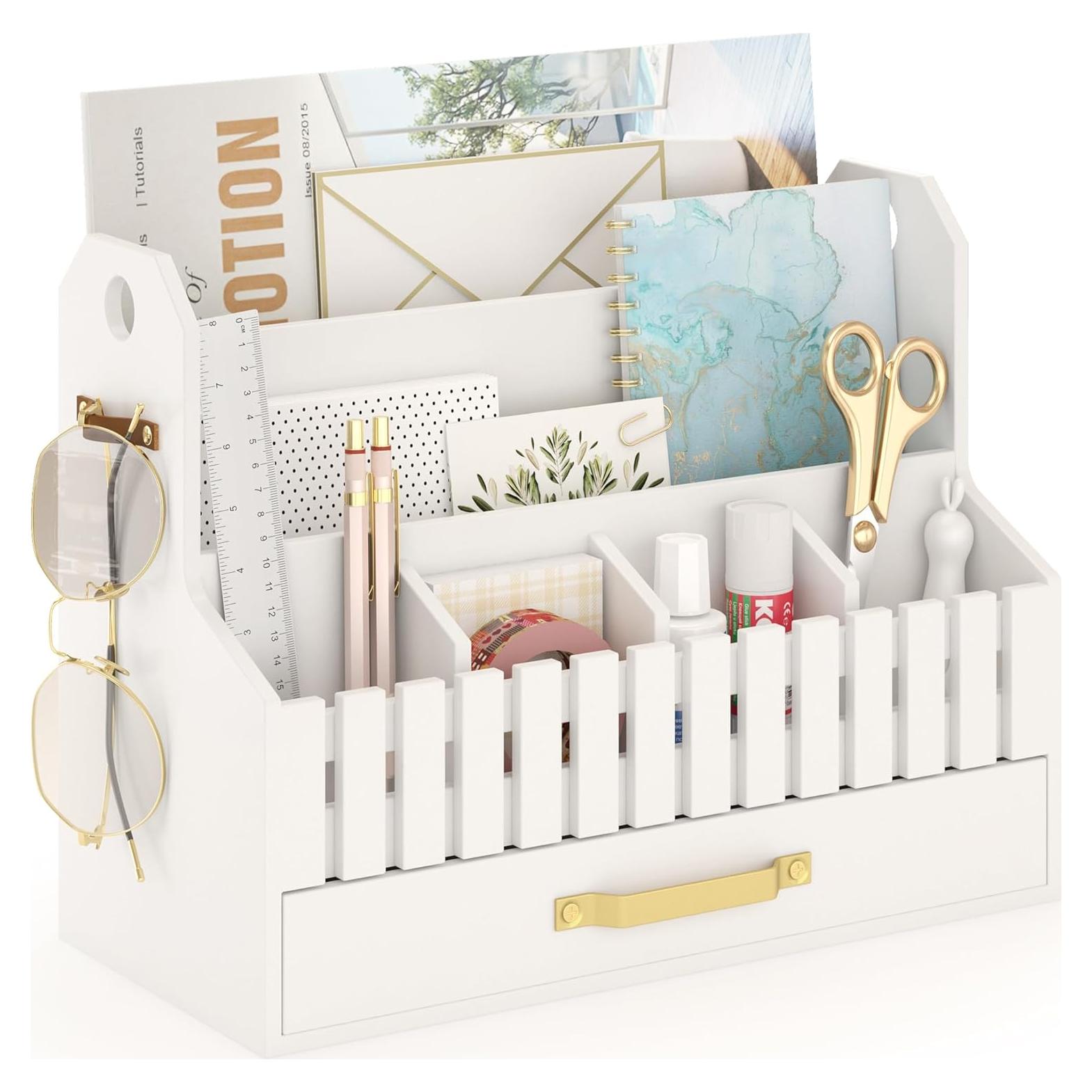 Organizador de Correo de Bambú Wisuce Essentials Blanco 1.66 kg