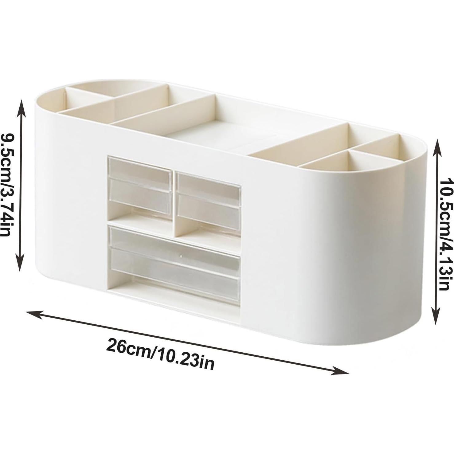 Soporte para Lápices y Bolígrafos INSTOME Beige con 3 Cajones