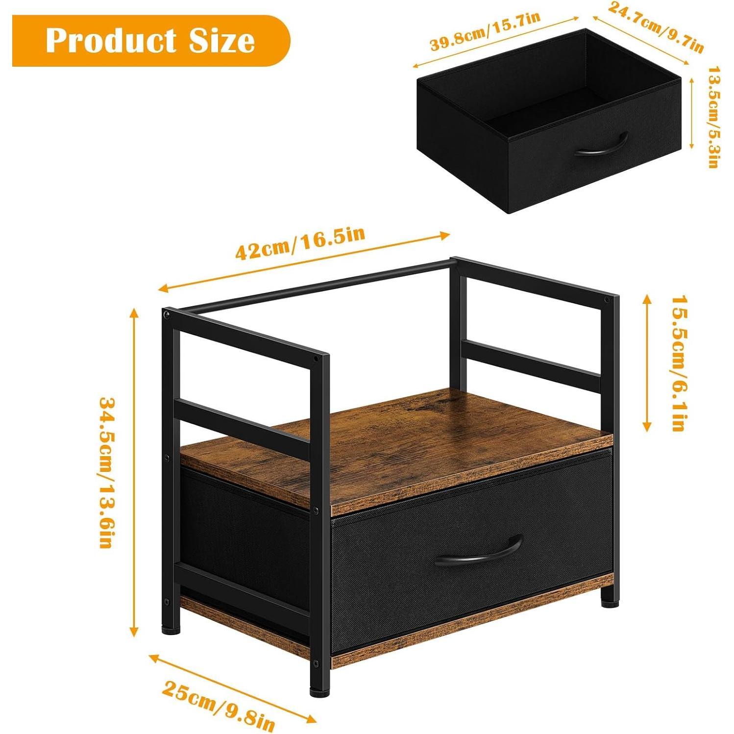 Soporte para Impresora Luplom Zen4719-BN1 Marrón Rústico