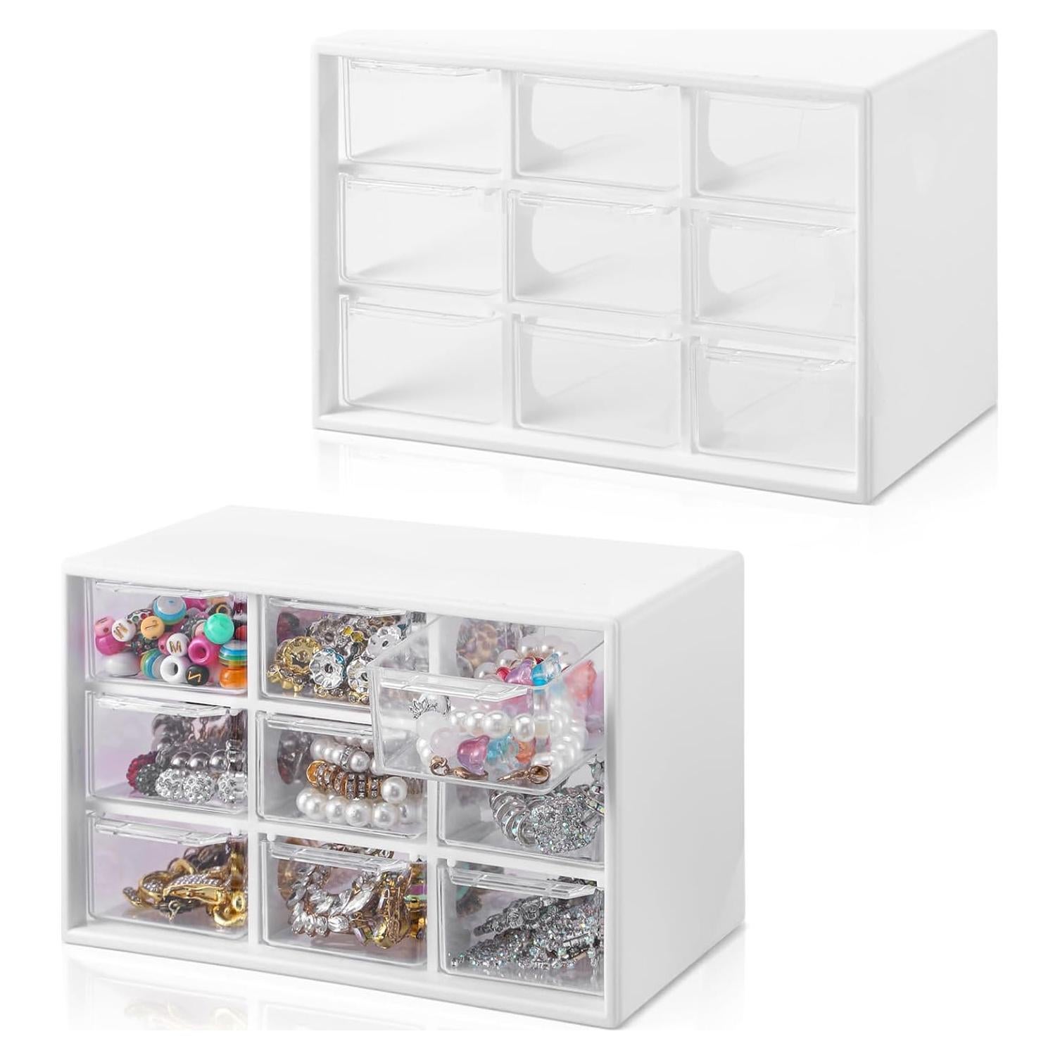 Organizador de Cajones de Plástico Nodaaiie - 2 Pcs con 18 Cajones