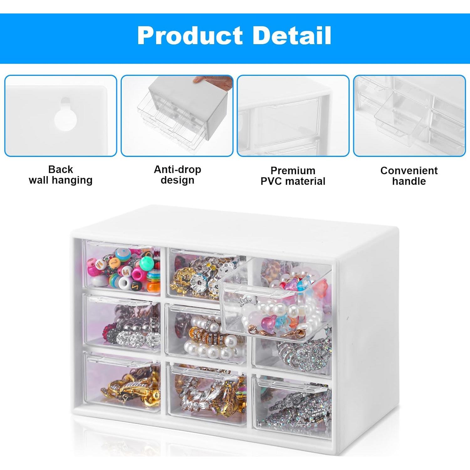 Organizador de Cajones de Plástico Nodaaiie - 2 Pcs con 18 Cajones