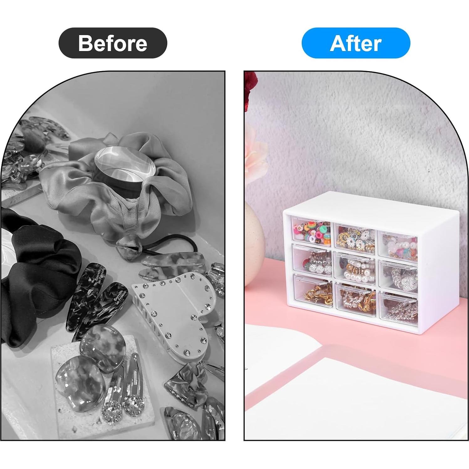 Organizador de Cajones de Plástico Nodaaiie - 2 Pcs con 18 Cajones