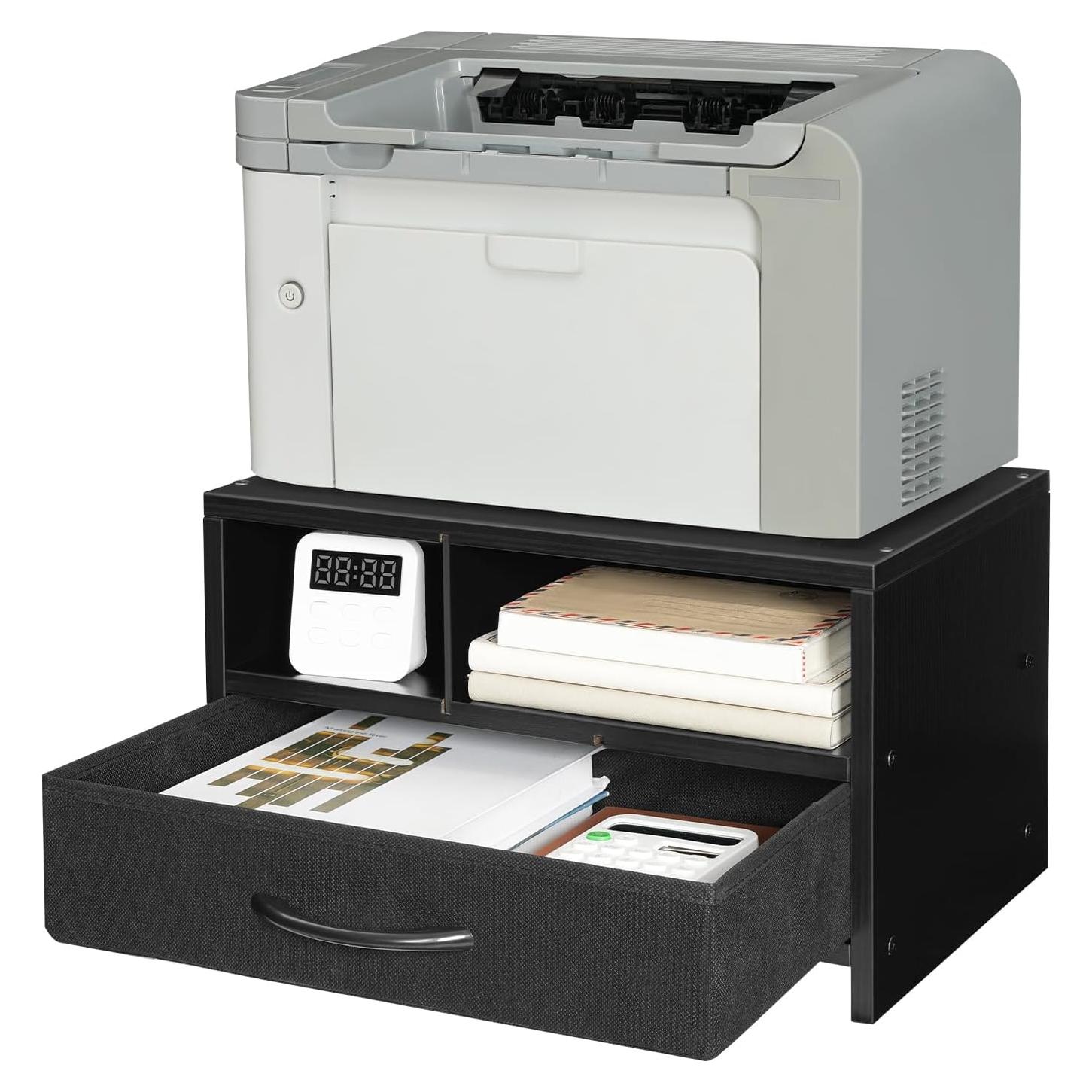 Soporte para Impresora HOOBRO BB08PS01, Estante Organizador Negro