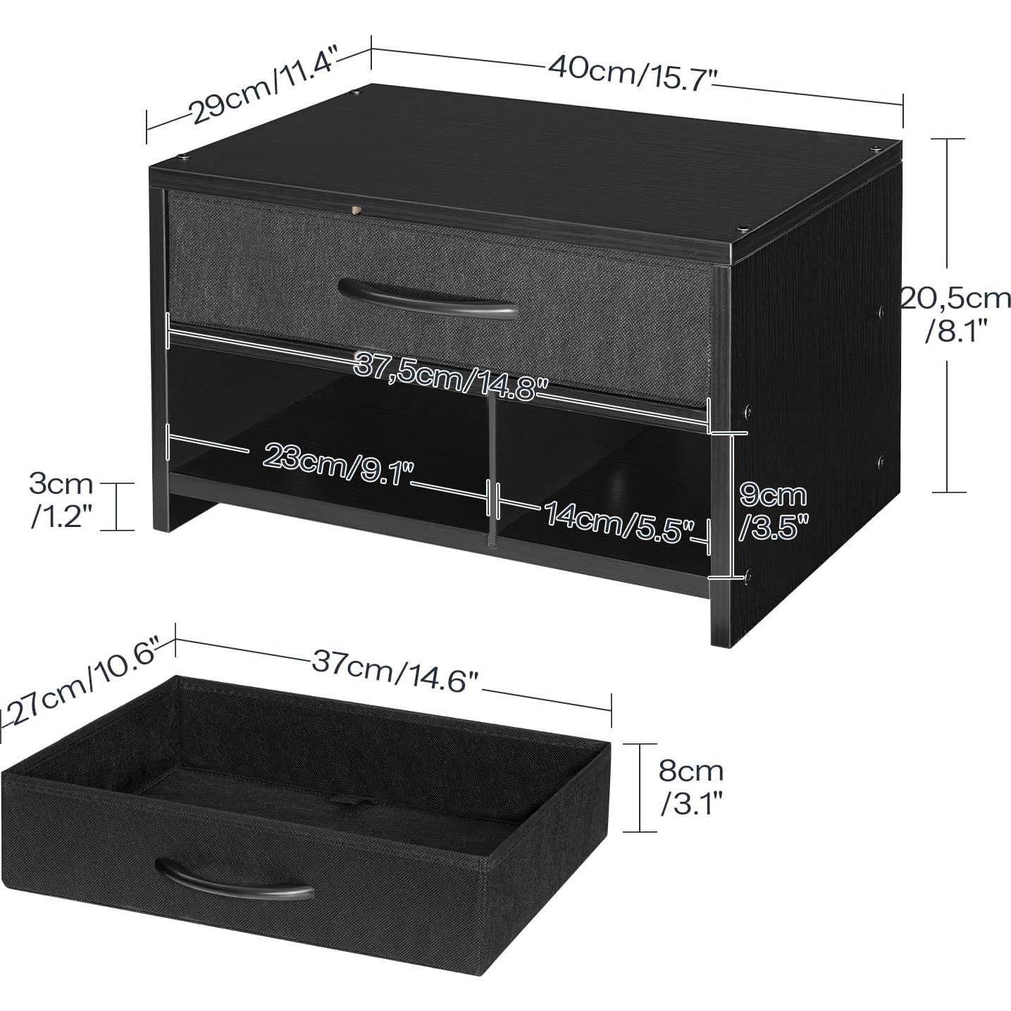 Soporte para Impresora HOOBRO BB08PS01, Estante Organizador Negro