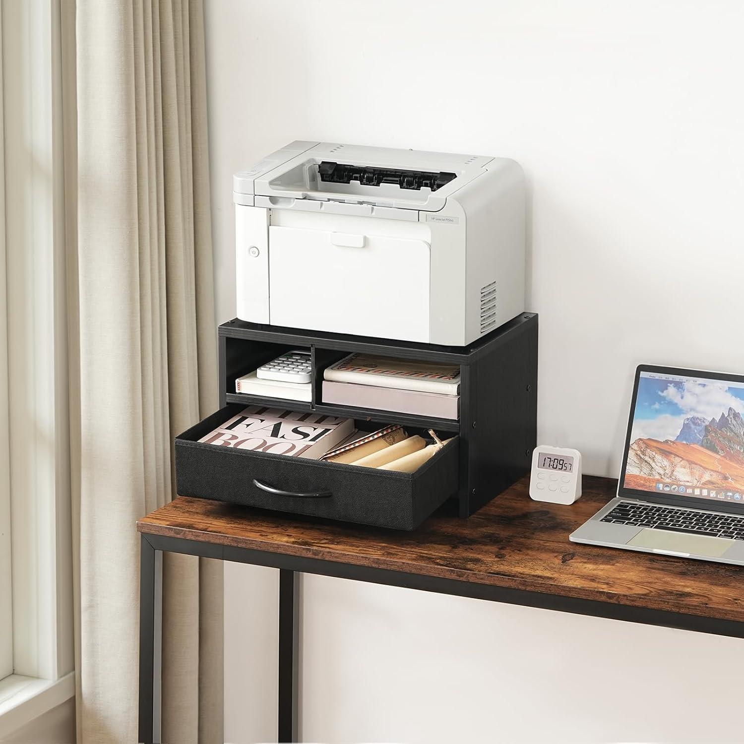 Soporte para Impresora HOOBRO BB08PS01, Estante Organizador Negro