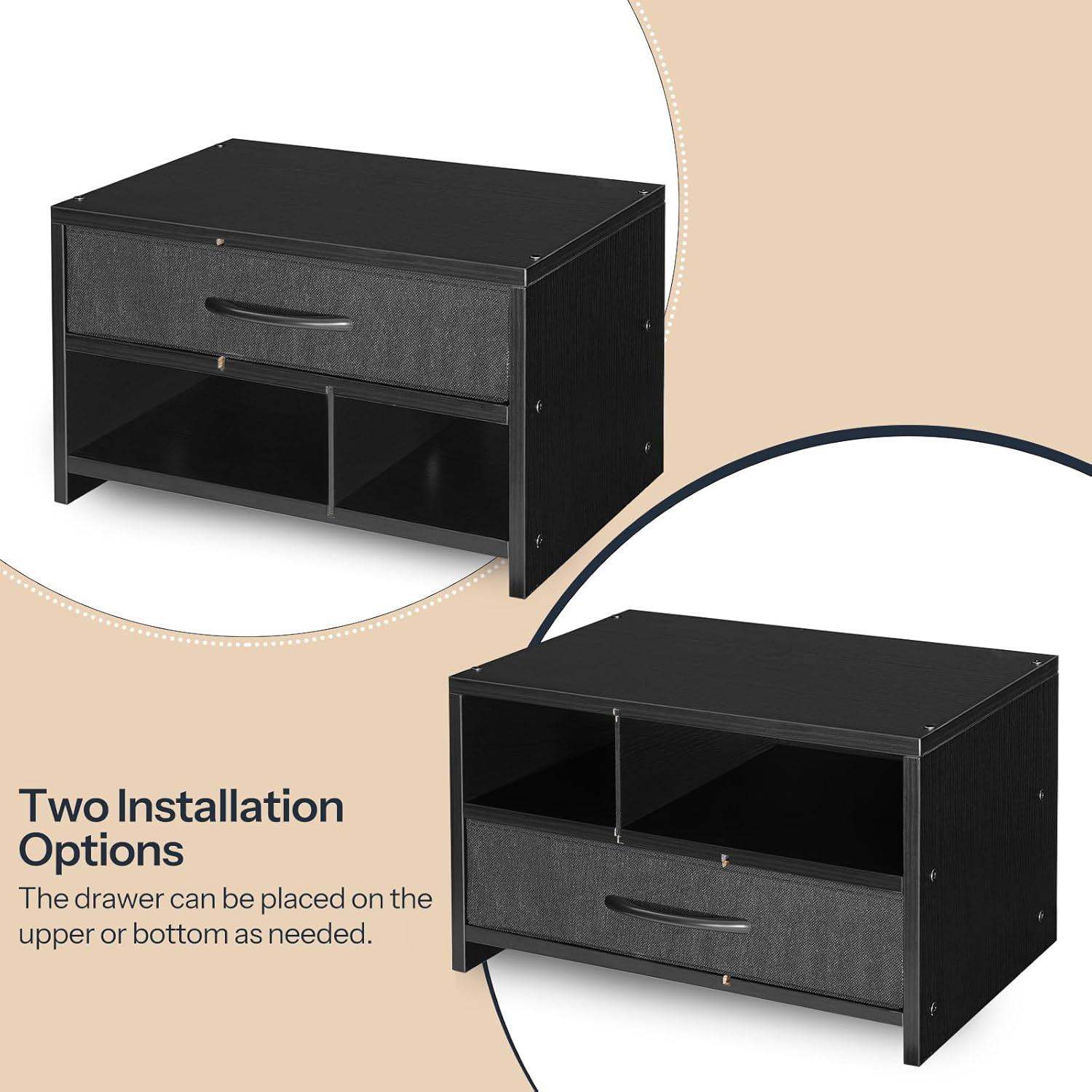 Soporte para Impresora HOOBRO BB08PS01, Estante Organizador Negro