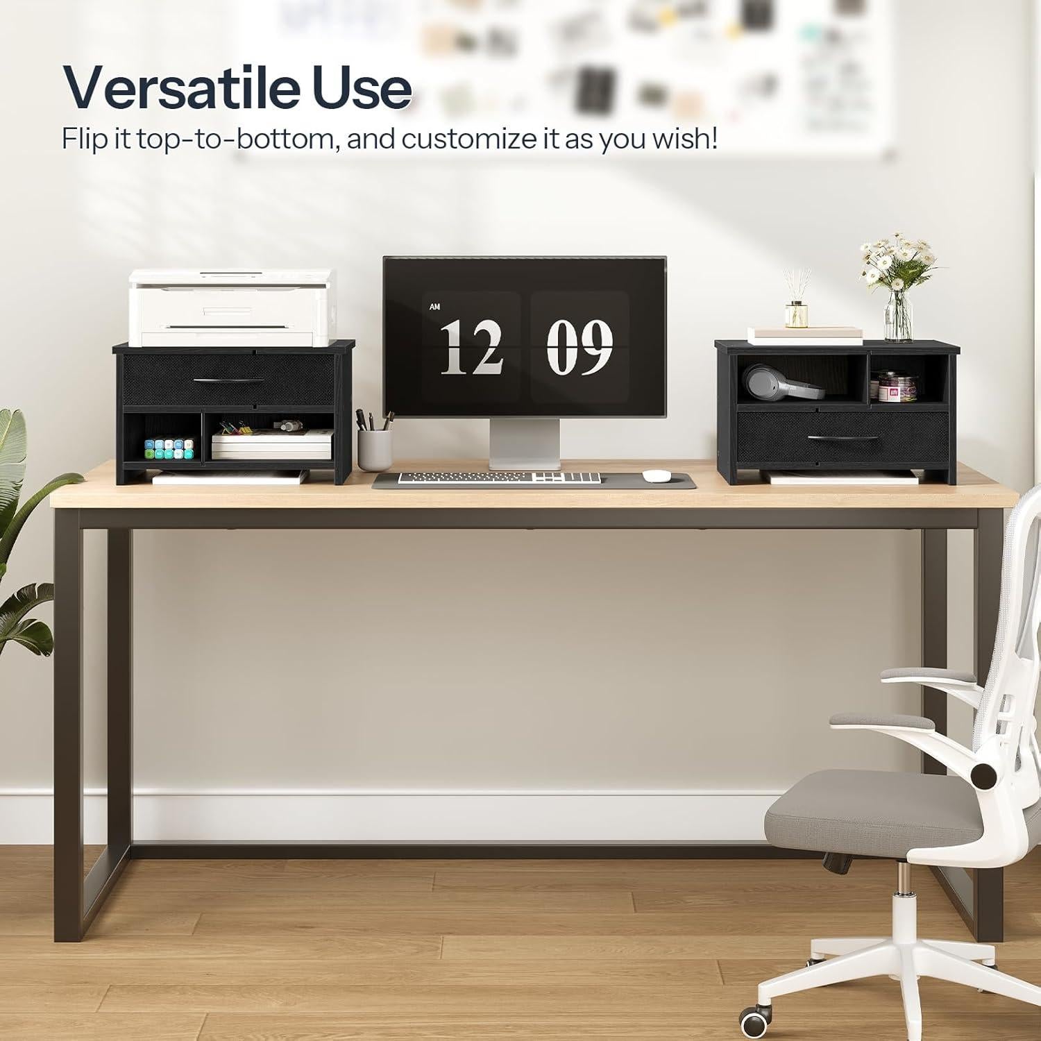 Soporte para Impresora HOOBRO BB08PS01, Estante Organizador Negro