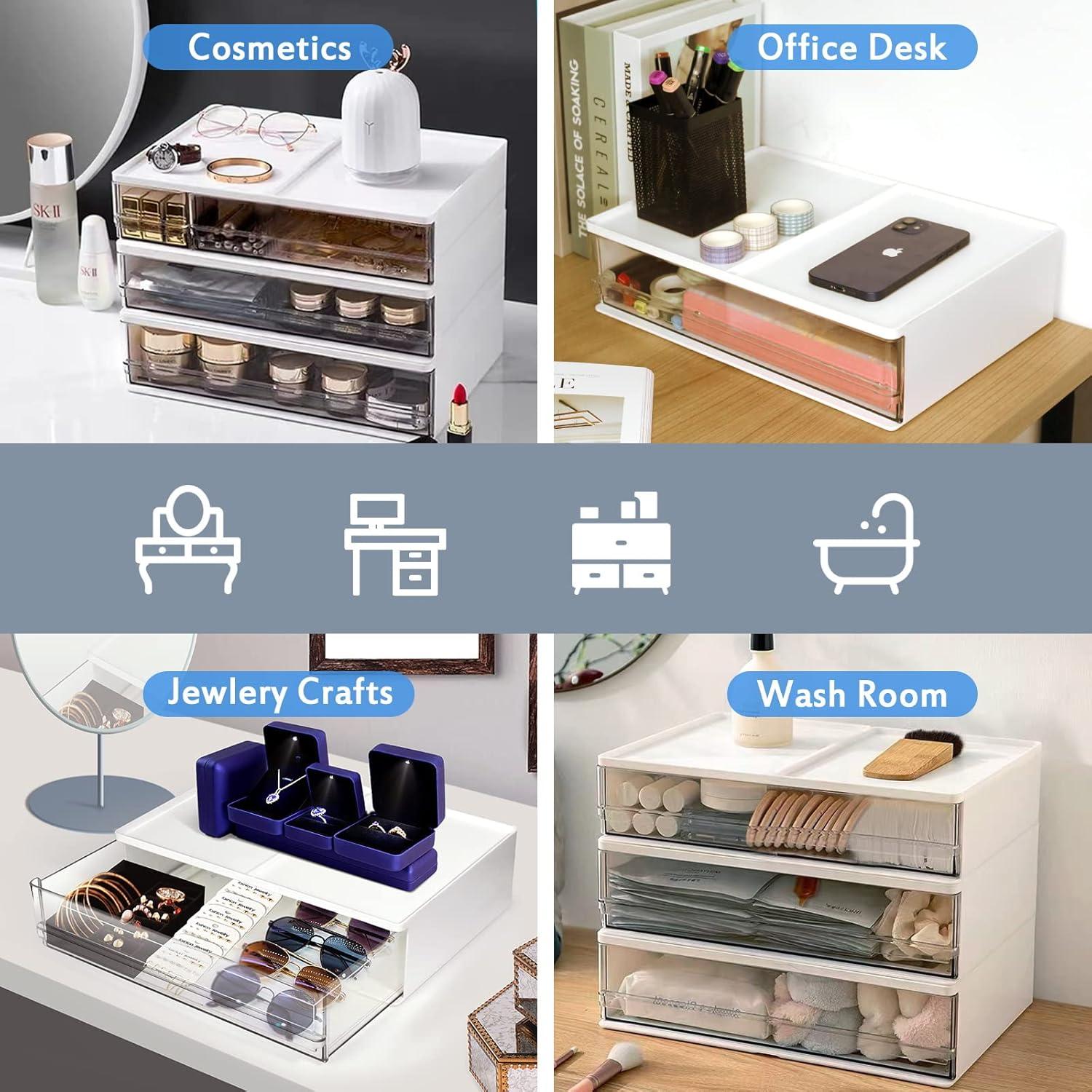 Organizador de Escritorio Harhana HDH002 - Cajón Apilable Blanco