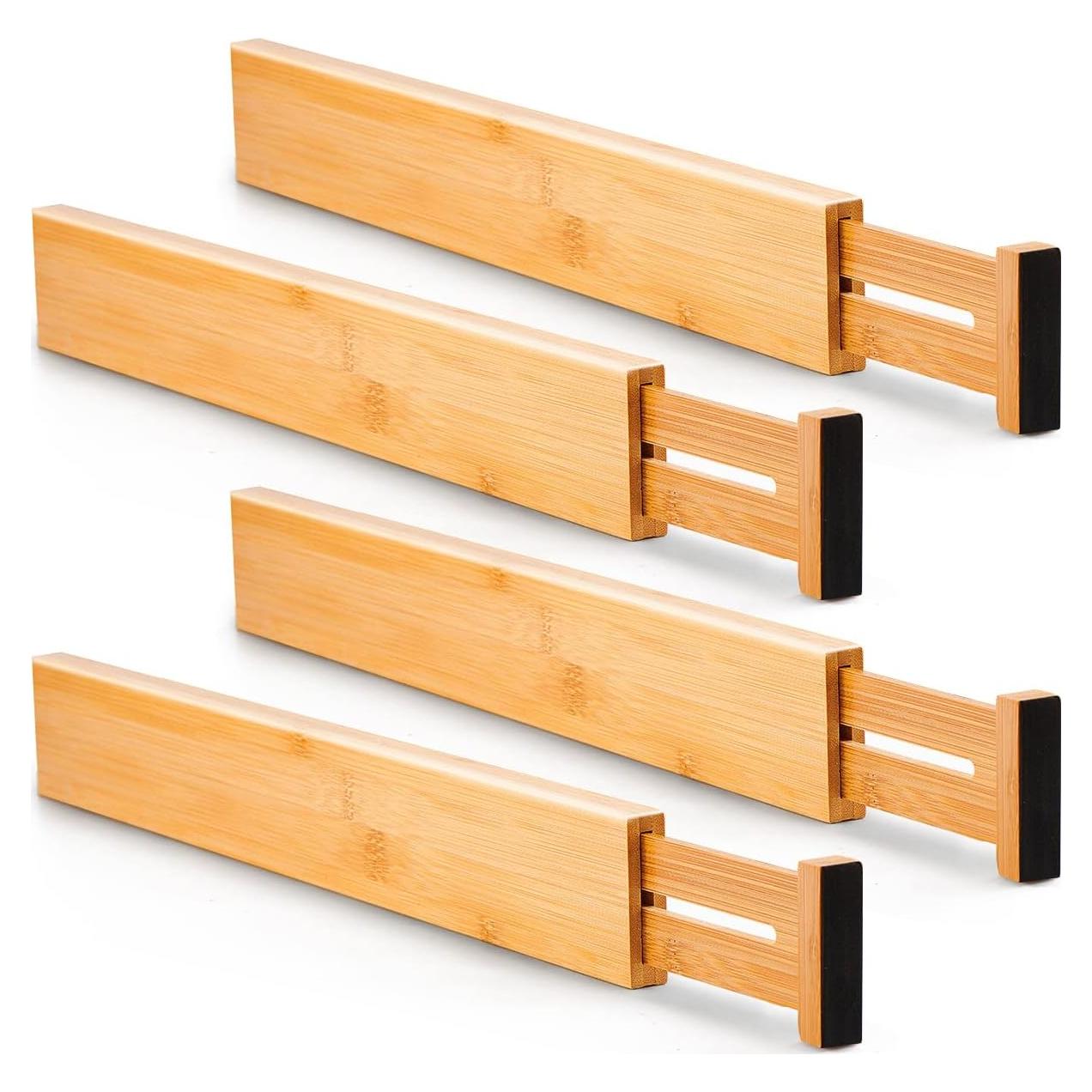 Divisores de Cajones Utoplike Grandes Ajustables de Bambú