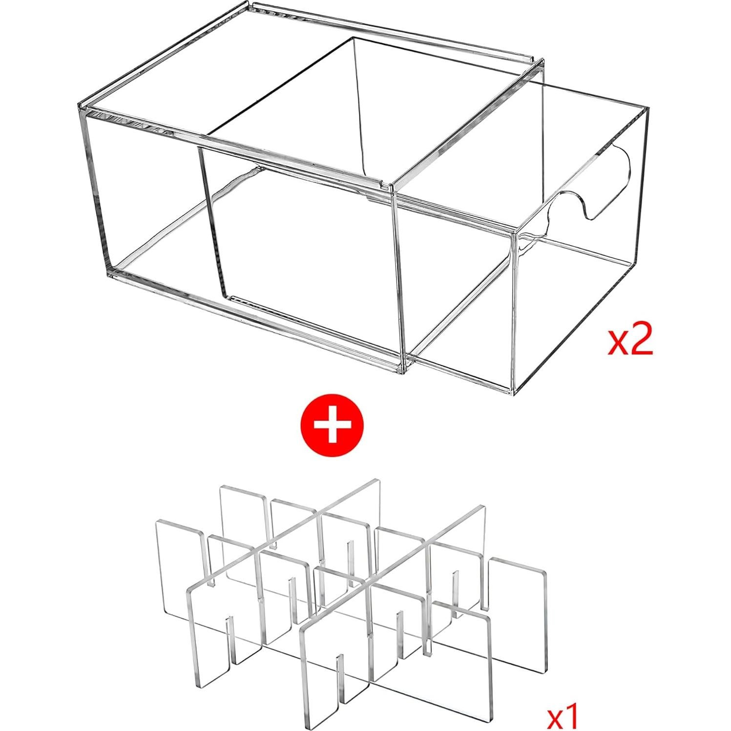 Organizador de Cajones Apilable ¡Sí! Fresco 2 Unidades Acrílico