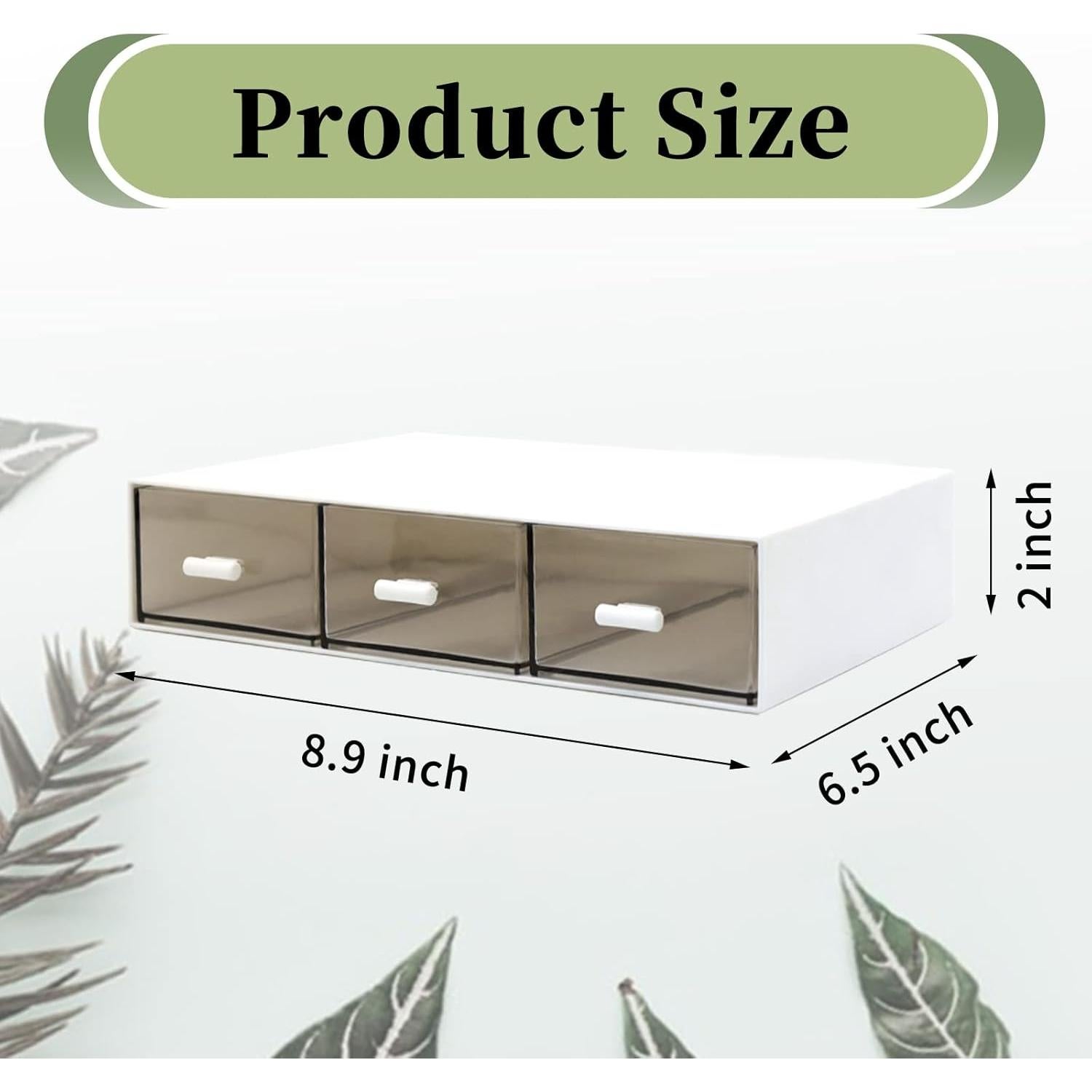 Organizador de Escritorio Daoeny Blanco 3 Cajones Apilable