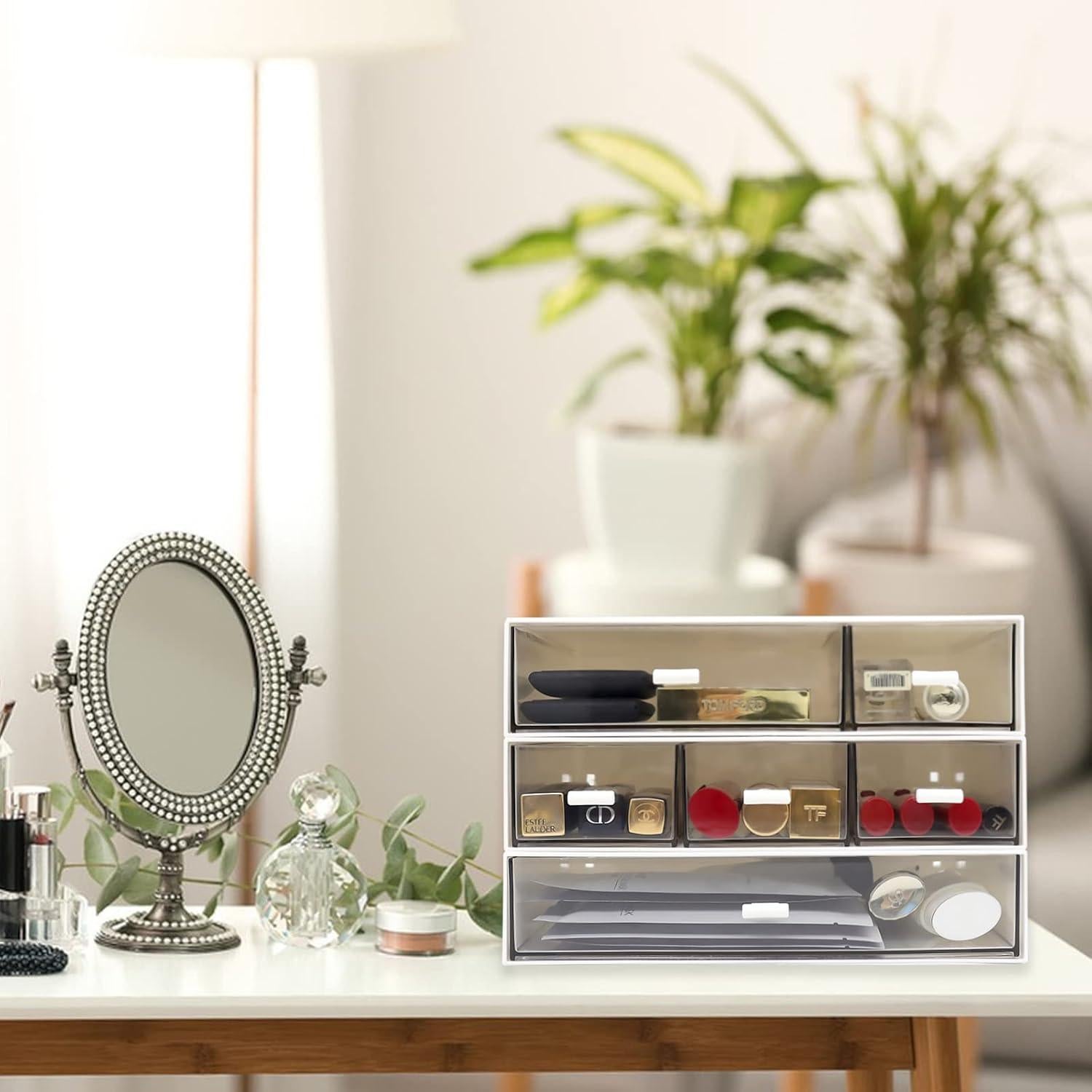 Organizador de Escritorio Daoeny Blanco 3 Cajones Apilable