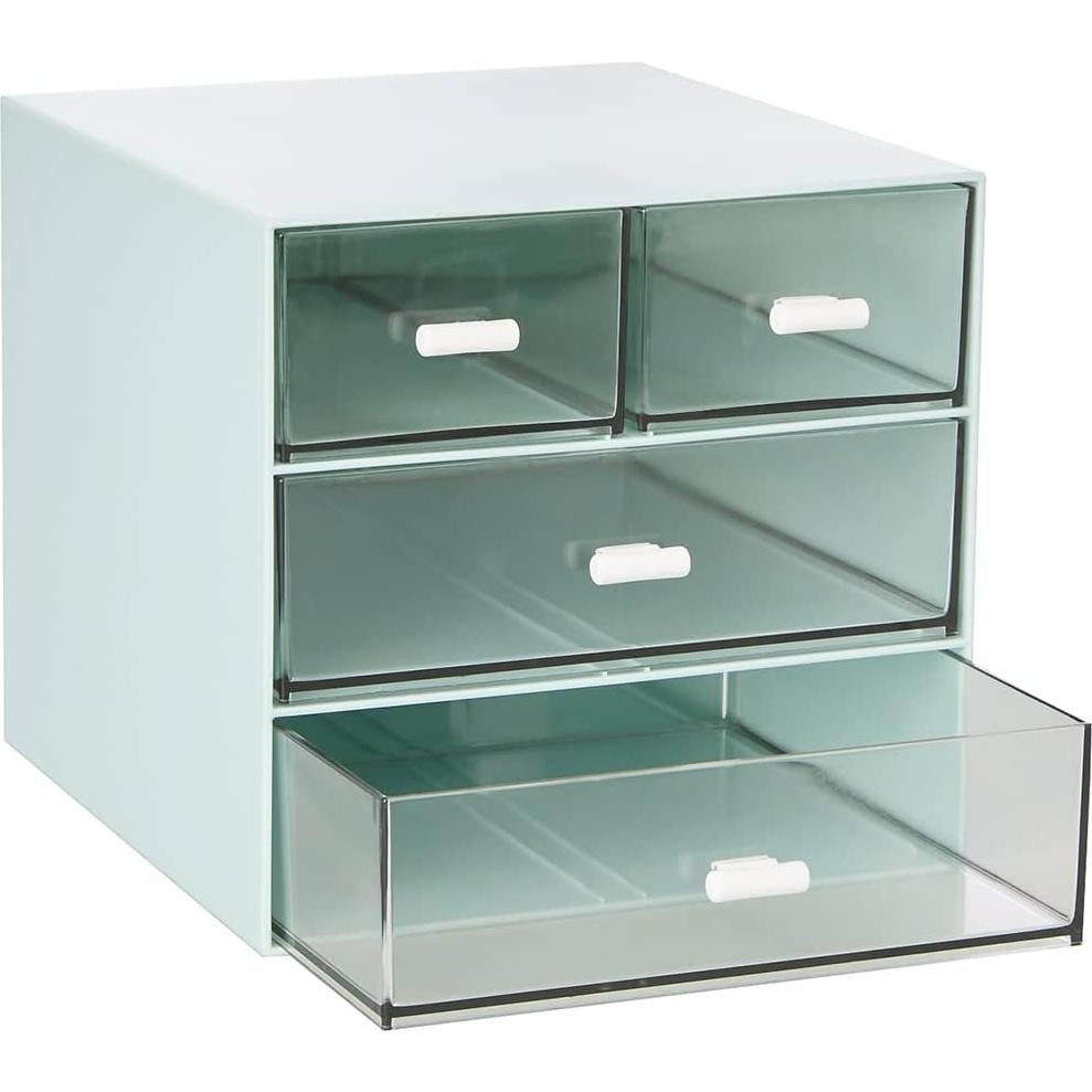 Organizador de Escritorio LETURE con 4 Cajones Plástico Azul