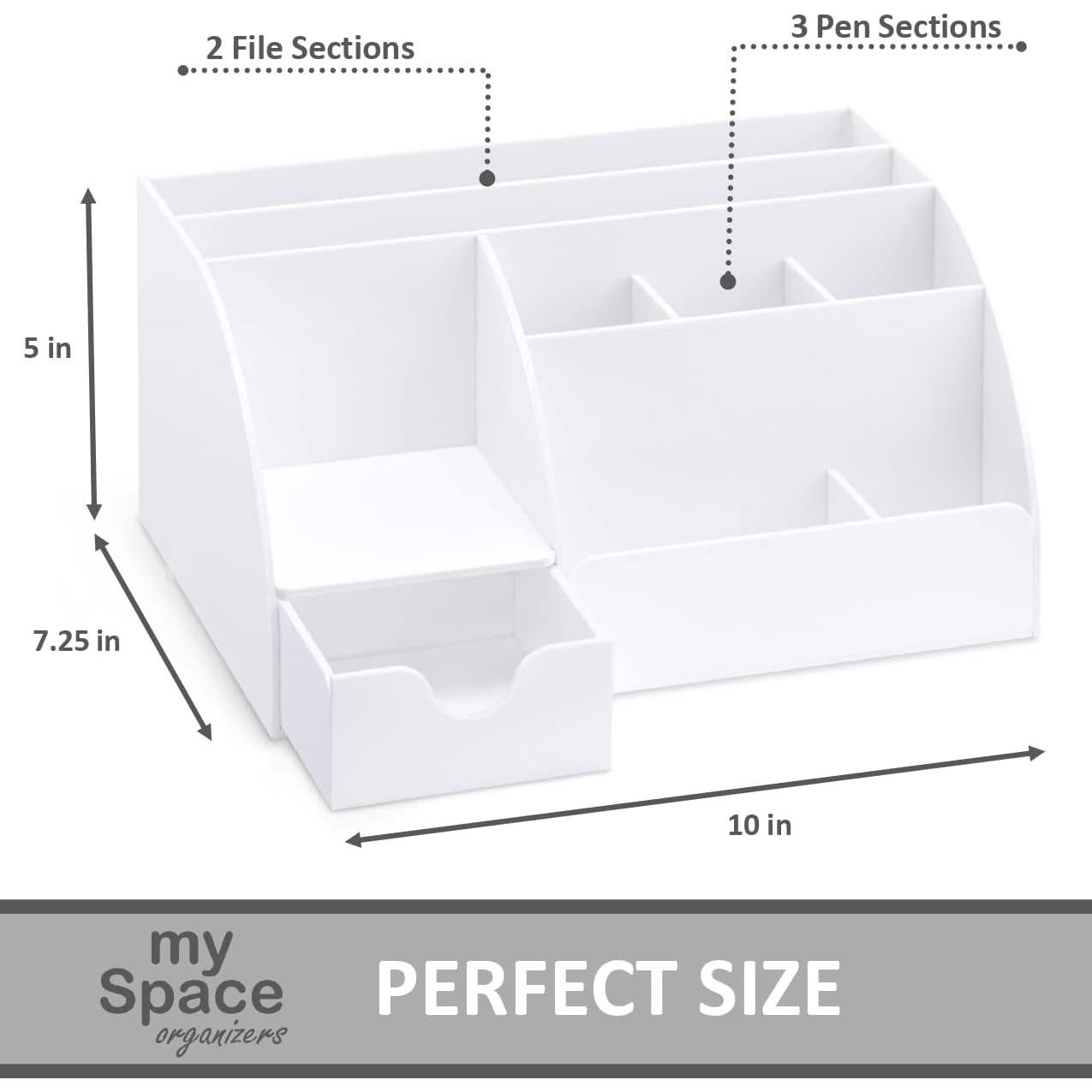 Organizador de Escritorio Blanco Mis Organizadores de Espacio - 9 Compartimentos