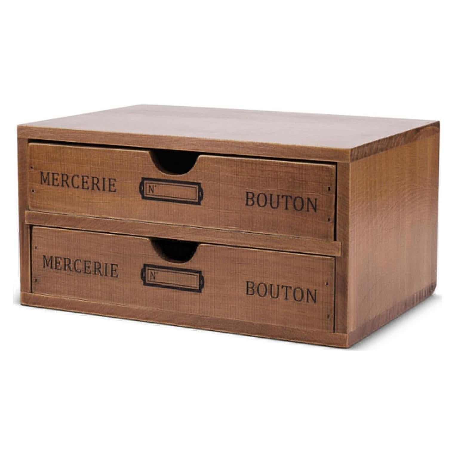 Organizador de Escritorio de Madera Flexzion con 2 Cajones