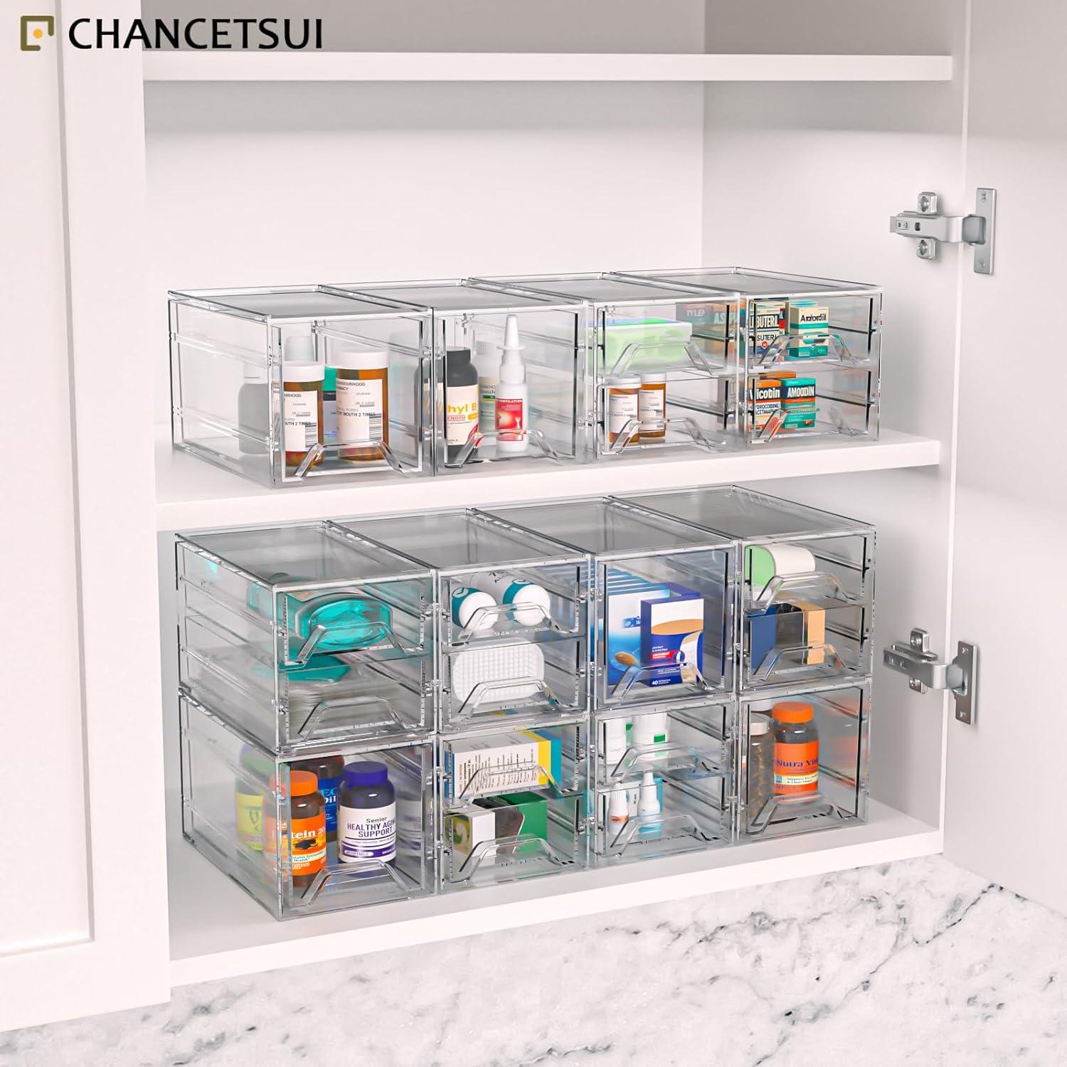 Organizador de Escritorio CHANCETSUI Acrílico Transparente 2 Cajones