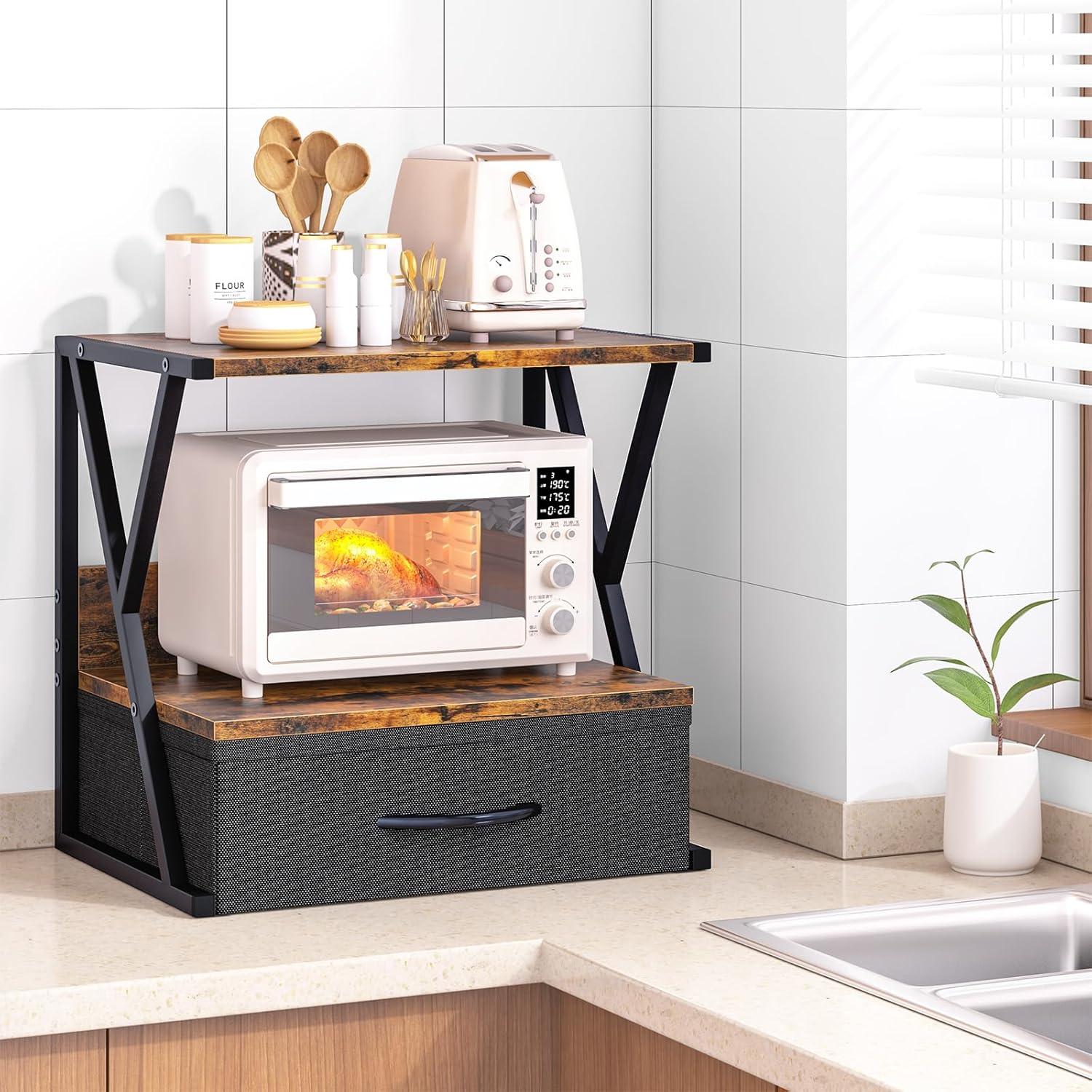 Soporte para Impresora aboxoo con Cajón de Almacenamiento 42x30x40cm