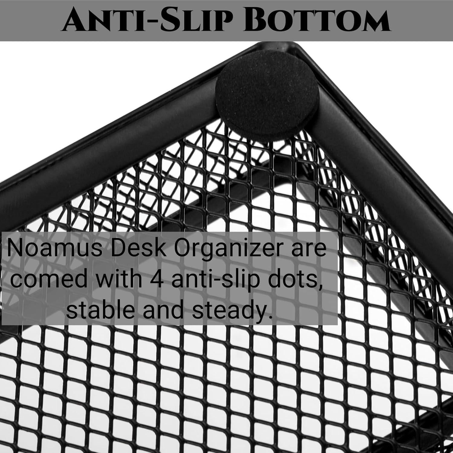 Organizadores de Cajón de Escritorio Noamus - 2 Piezas, Malla Metálica