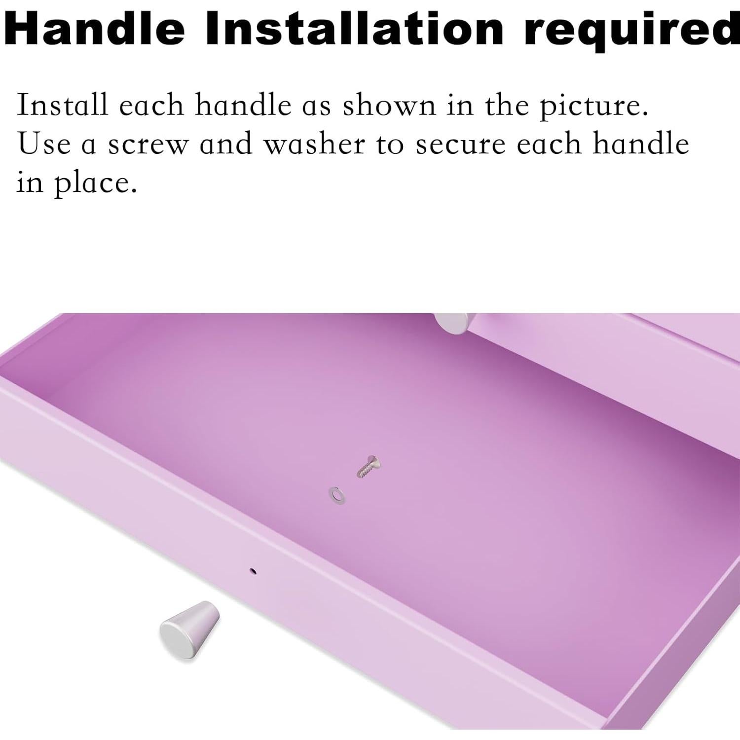 Organizador de Escritorio Svartur Metal 3 Cajones A4 Púrpura