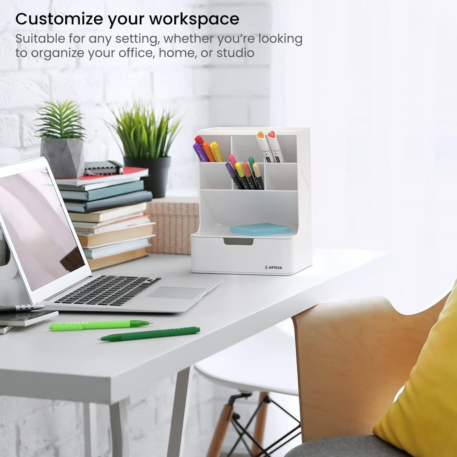 Organizador de escritorio ARTEZA blanco 6 compartimentos