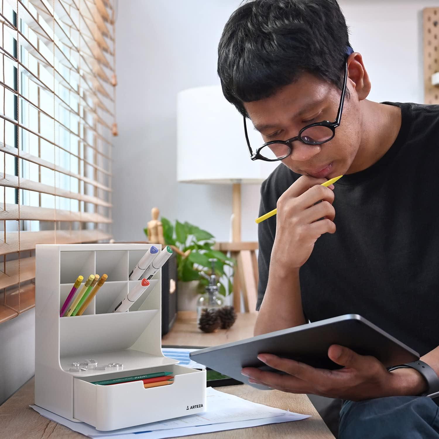 Organizador de escritorio ARTEZA blanco 6 compartimentos