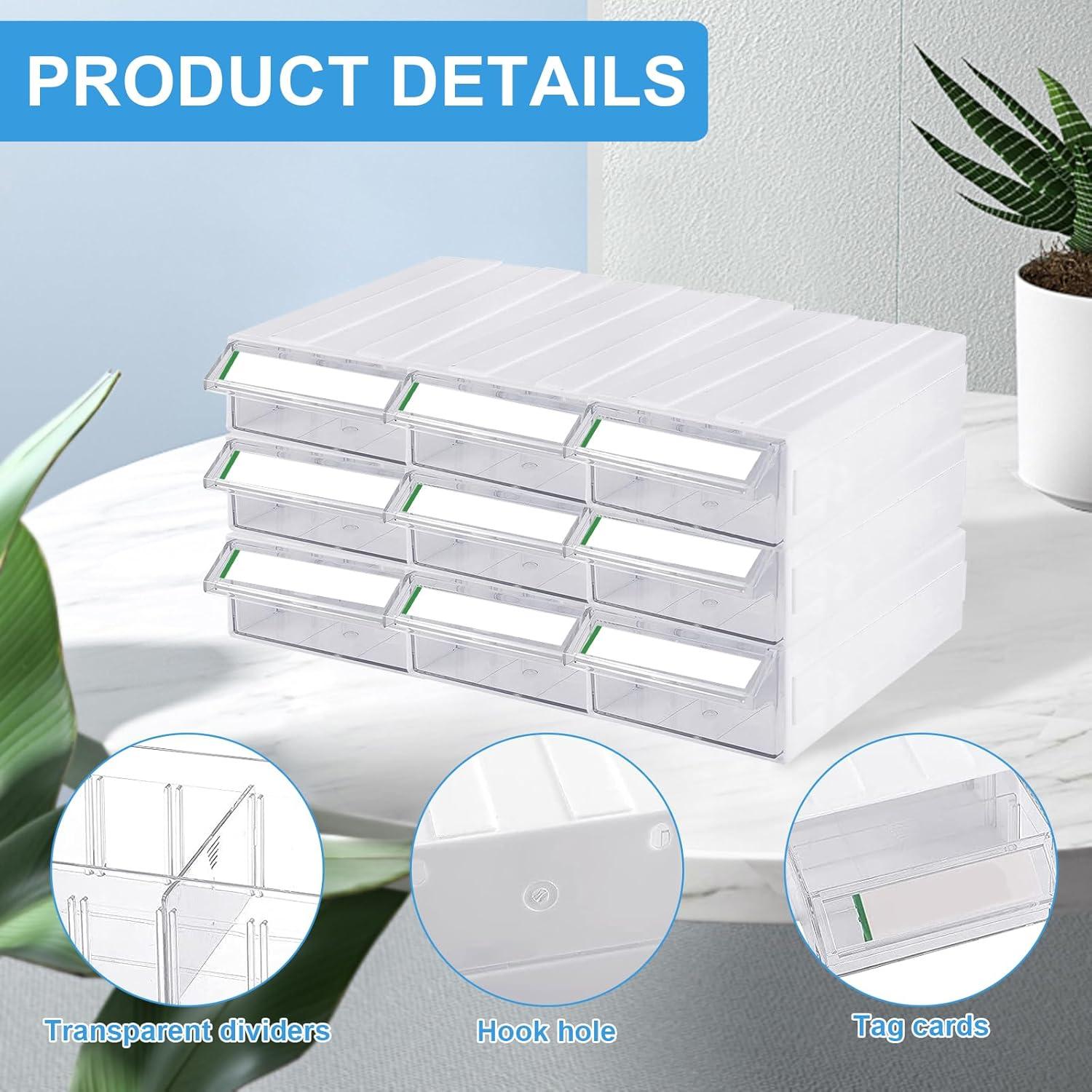 Organizador de Almacenamiento Voittozege 9 Cajones Plástico Blanco