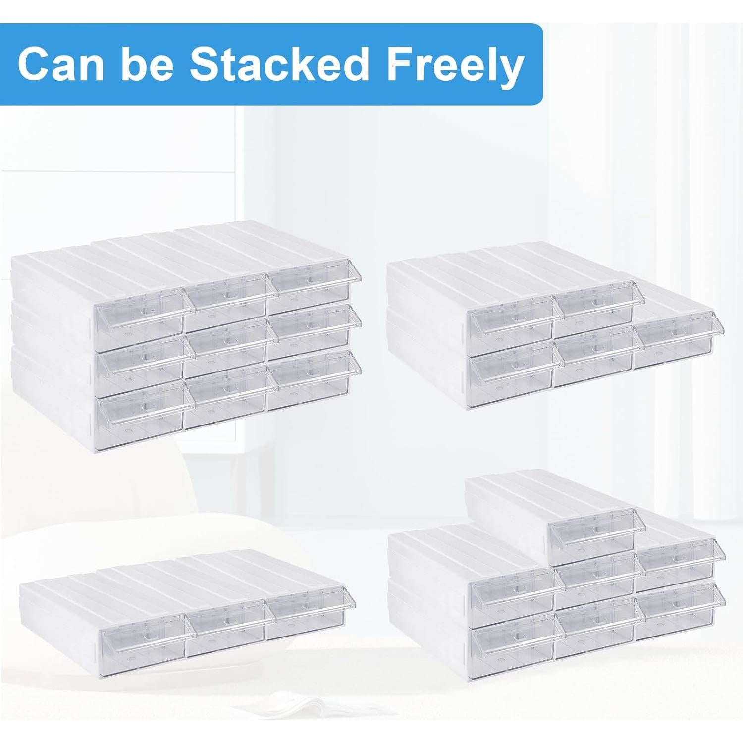 Organizador de Almacenamiento Voittozege 9 Cajones Plástico Blanco