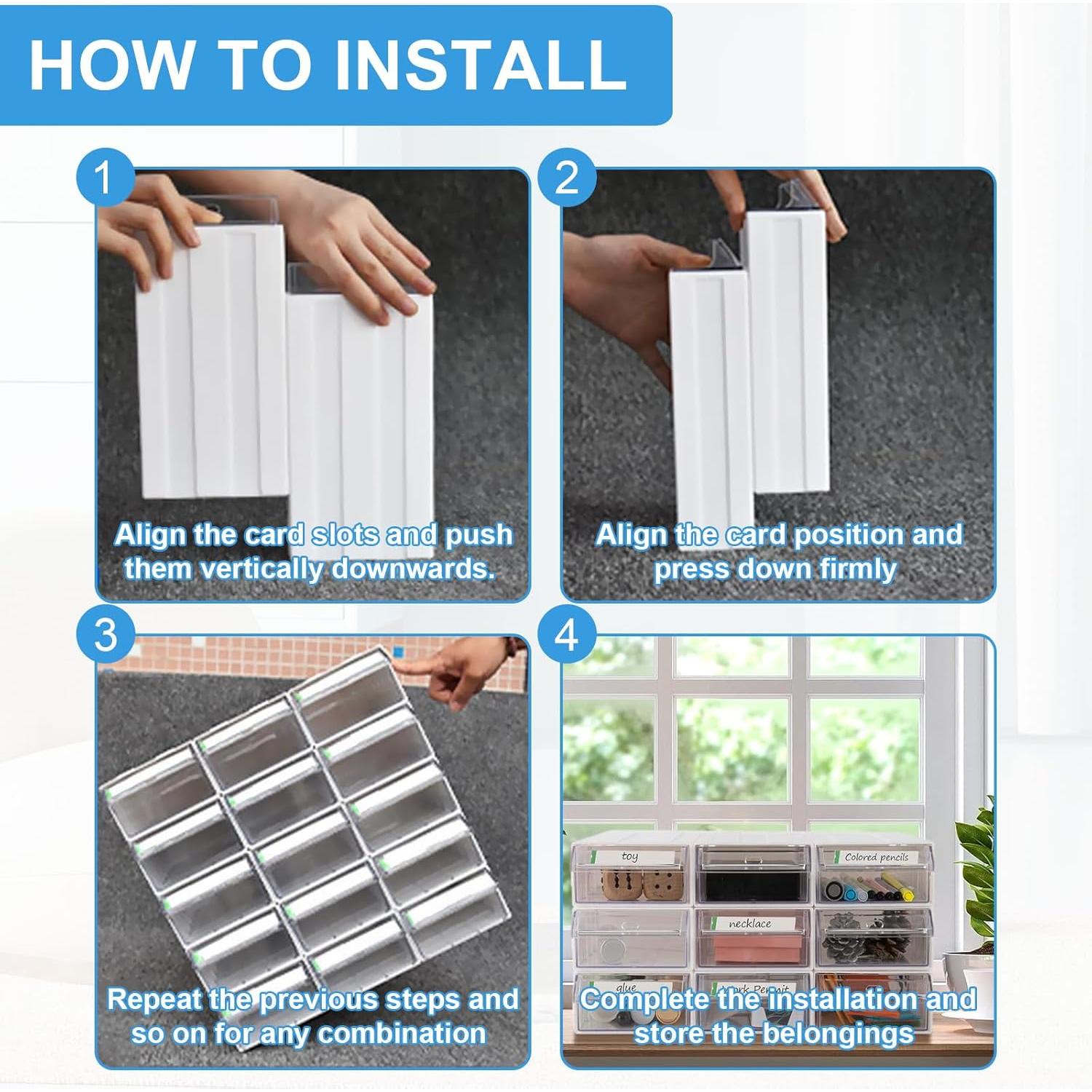 Organizador de Almacenamiento Voittozege 9 Cajones Plástico Blanco