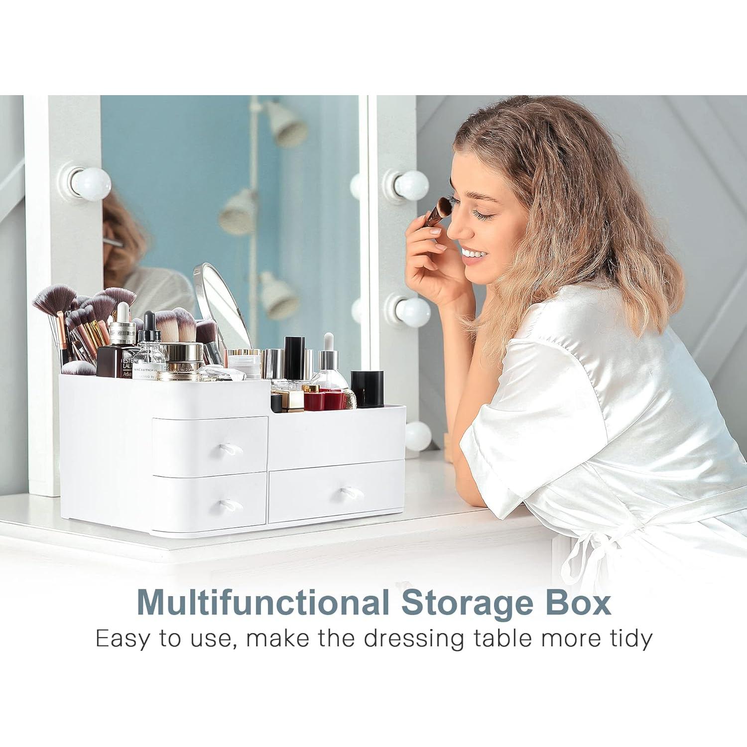 Organizador de Maquillaje Grande ONXE - 33.5x21.5x15 cm - Blanco