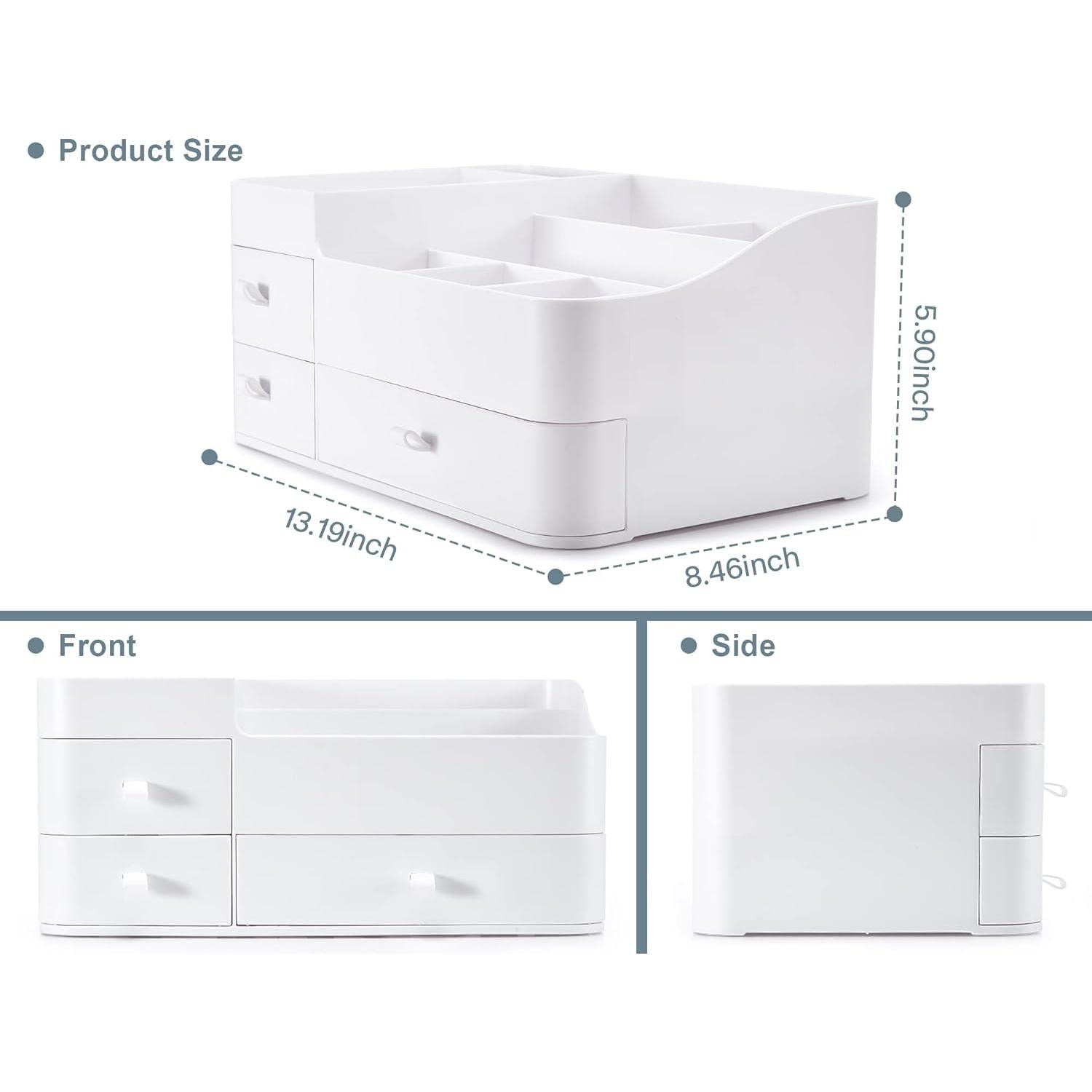 Organizador de Maquillaje Grande ONXE - 33.5x21.5x15 cm - Blanco