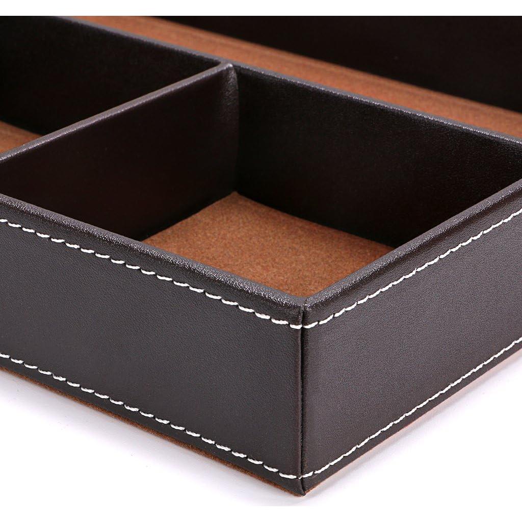 Organizador de Cajón de Escritorio BTSKY de Cuero PU 4 Compartimentos