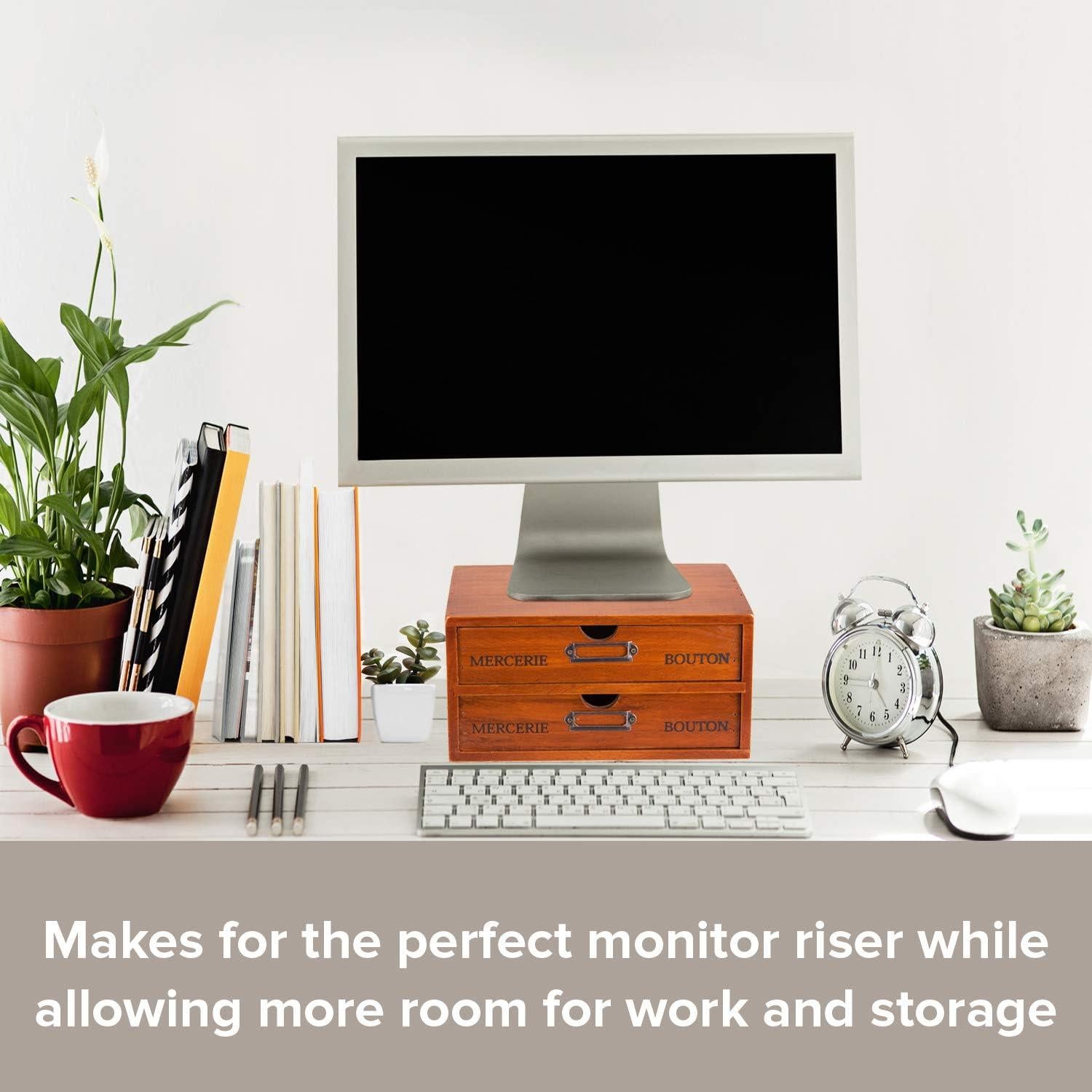 Organizador de Escritorio de Madera Primo Supply con 2 Cajones