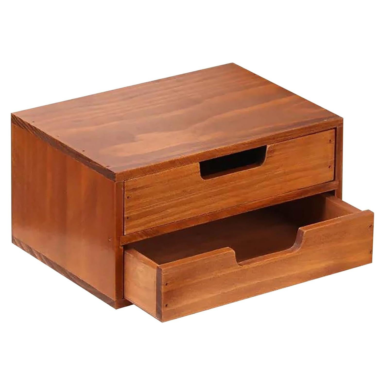 Organizador de Escritorio Woodaholic con 2 Cajones de Madera