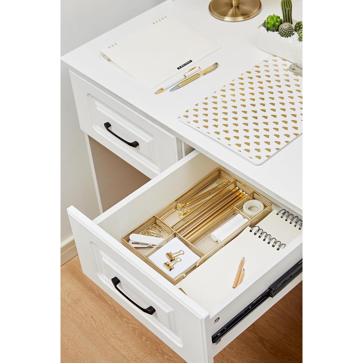 Organizador de Cajón Annova Pequeño Dorado - Malla de Metal