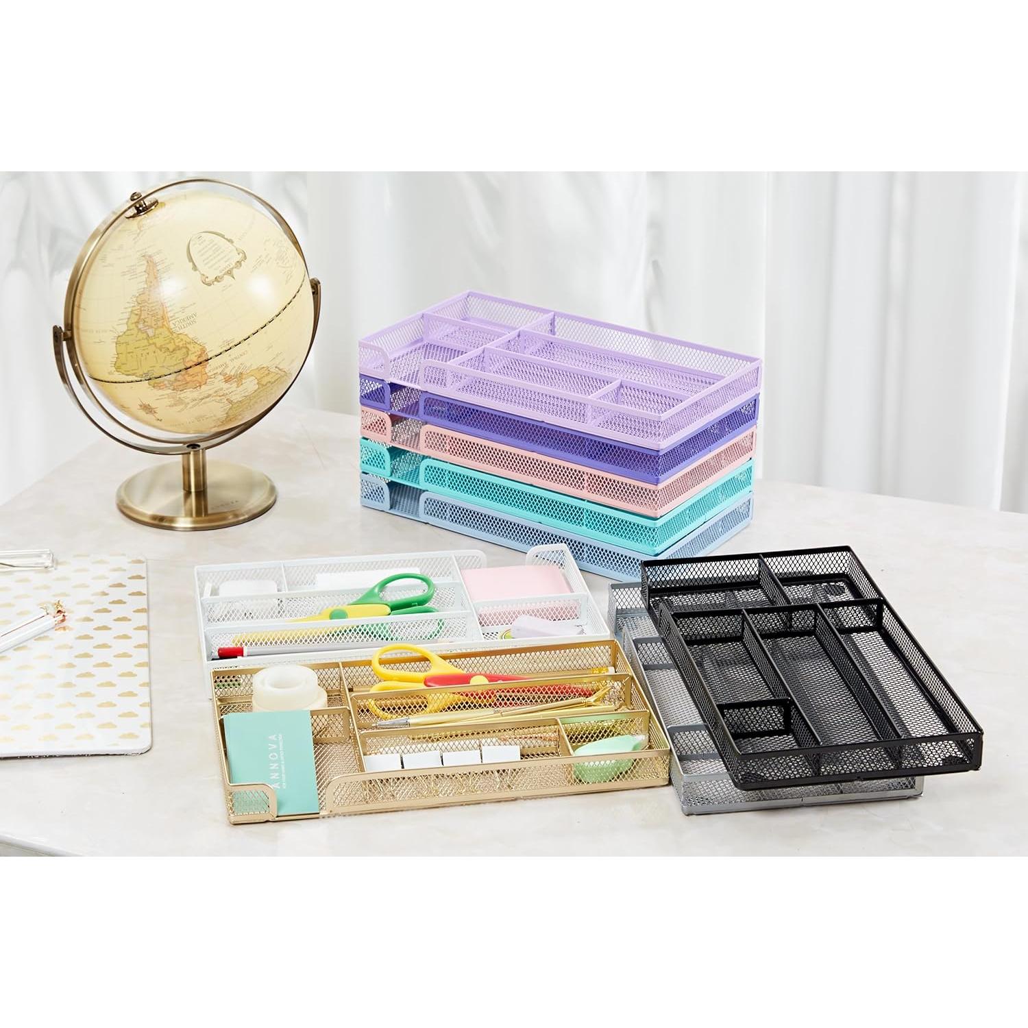Organizador de Cajón Annova Pequeño Dorado - Malla de Metal