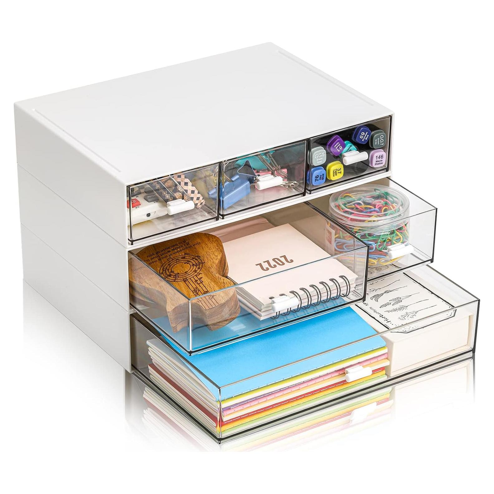 Organizador de Escritorio Pequeño 3 Niveles Lyellfe Transparente