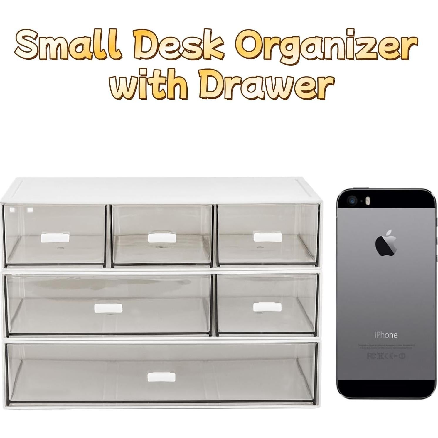 Organizador de Escritorio Pequeño 3 Niveles Lyellfe Transparente