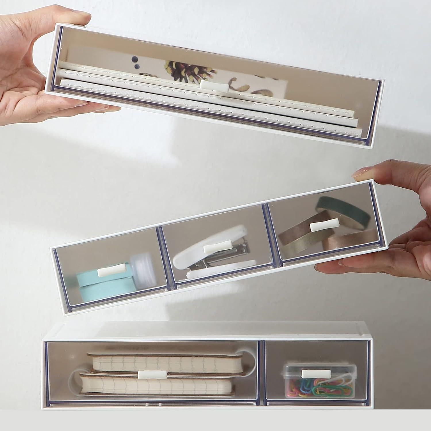 Organizador de Escritorio MILULUGO Blanco 6 Cajones 22.6x16.5x13 cm