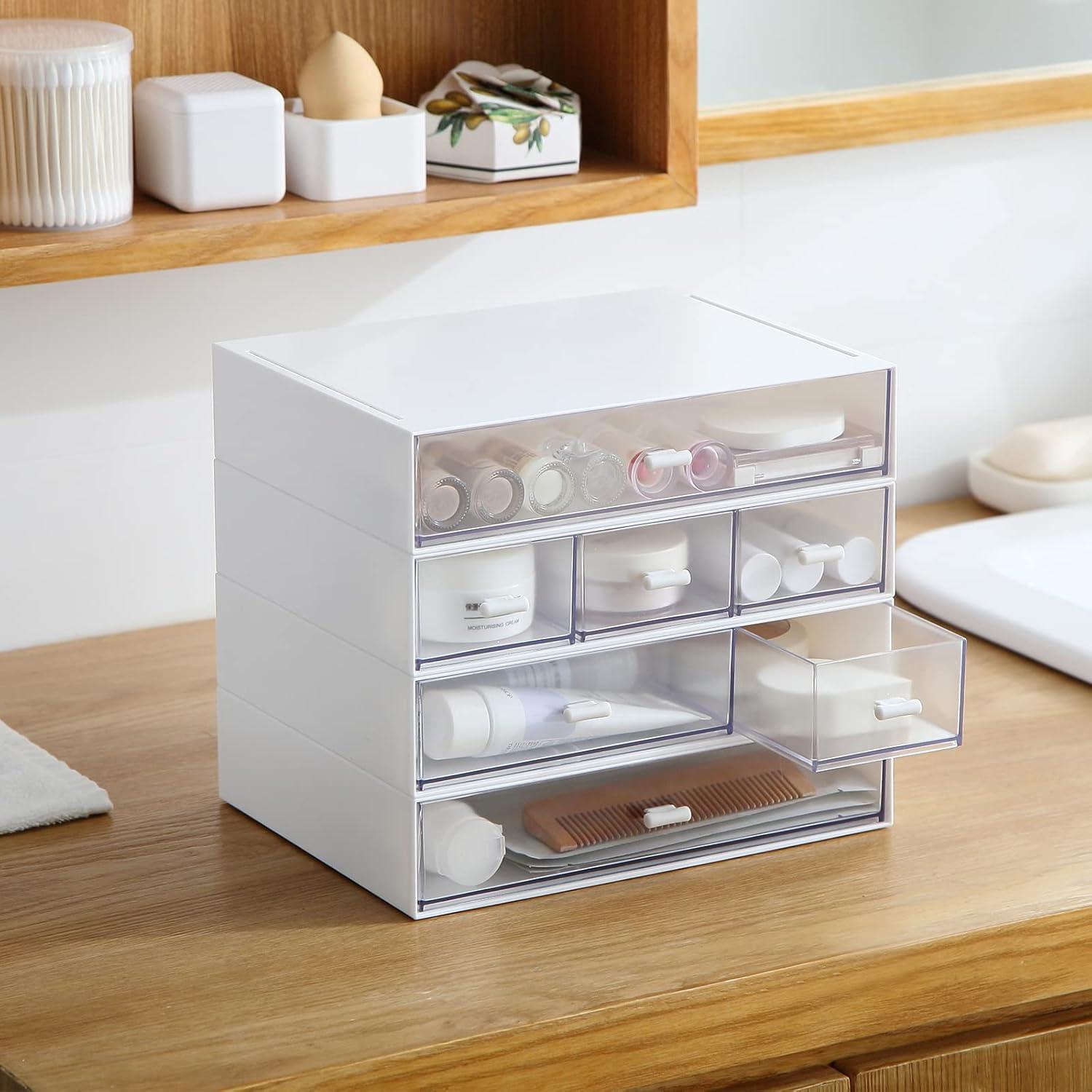 Organizador de Escritorio MILULUGO Blanco 6 Cajones 22.6x16.5x13 cm