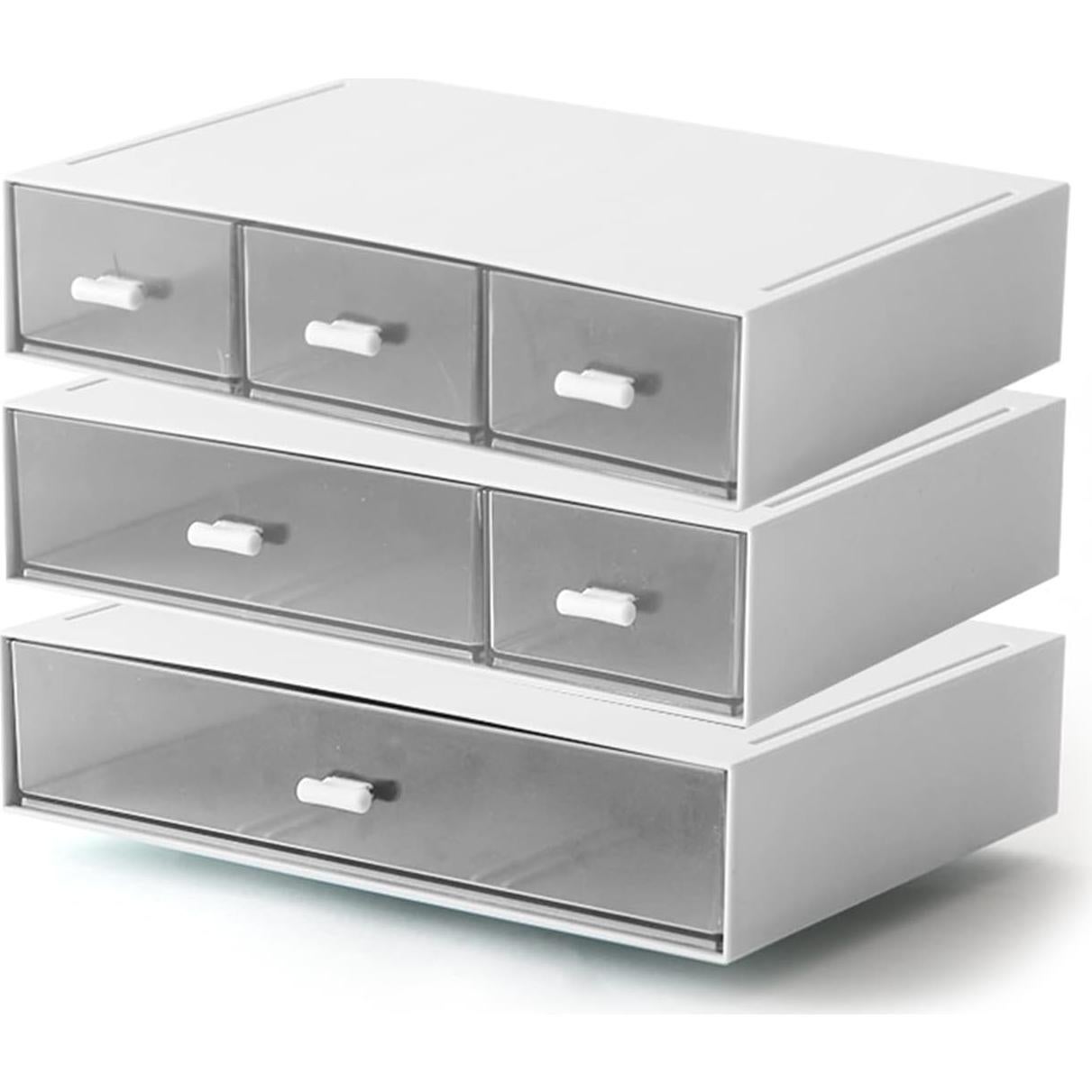 Organizador de Escritorio MILULUGO Blanco 6 Cajones 22.6x16.5x13 cm