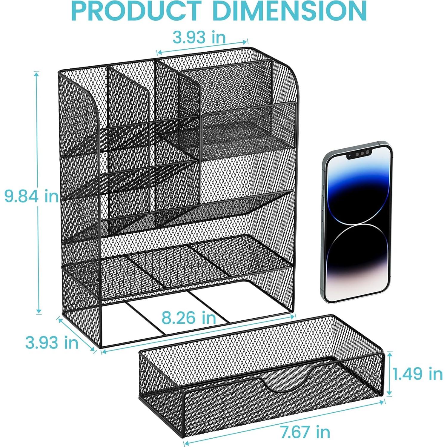 Organizador de Escritorio OPNICE con Cajón y Soporte para Plumas