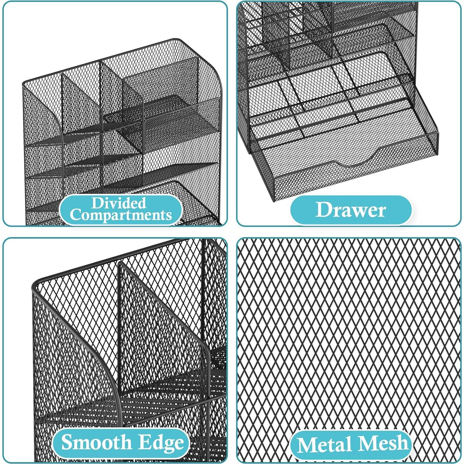 Organizador de Escritorio OPNICE con Cajón y Soporte para Plumas