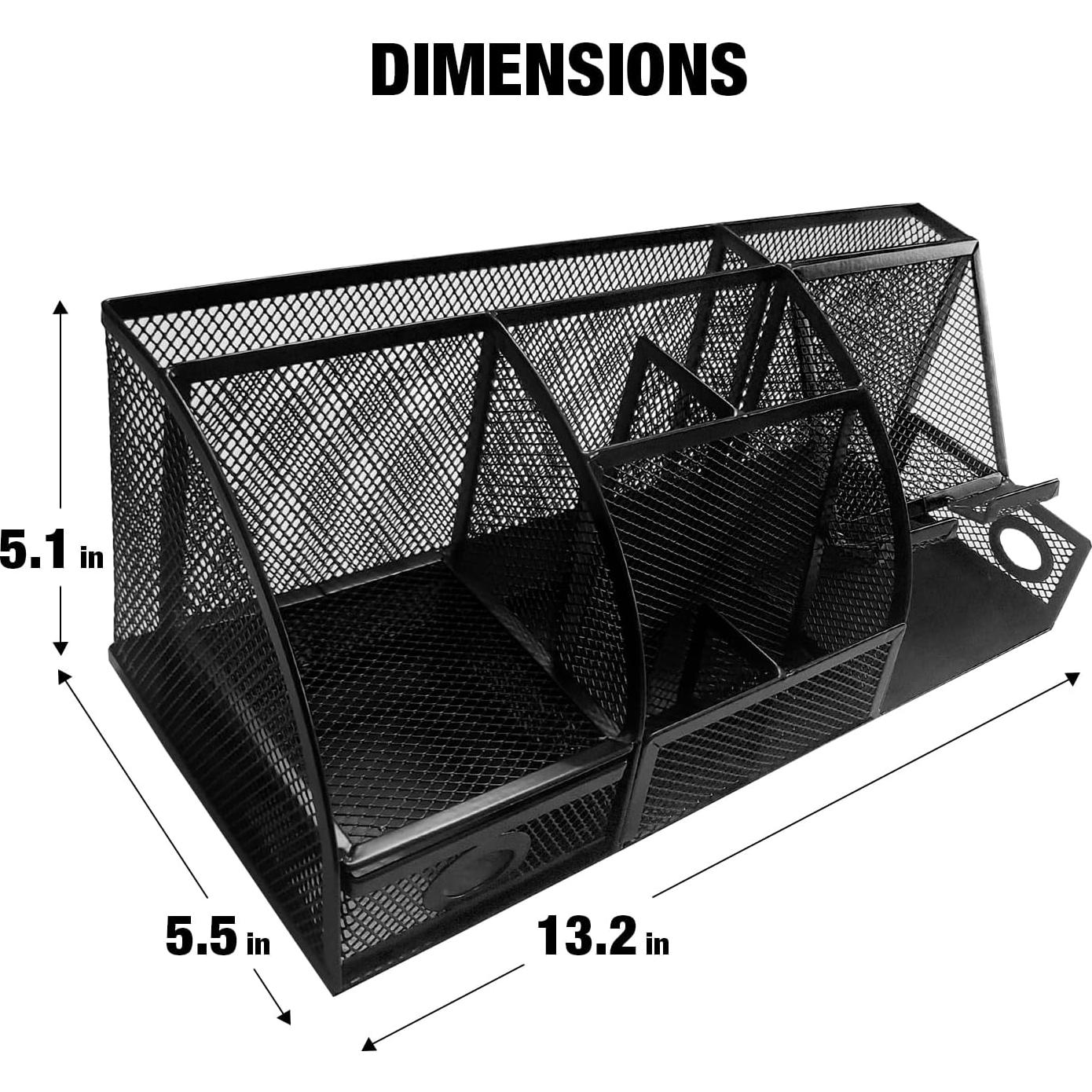 Juego de Organizadores de Escritorio de Malla Genérico 1 Cuenta