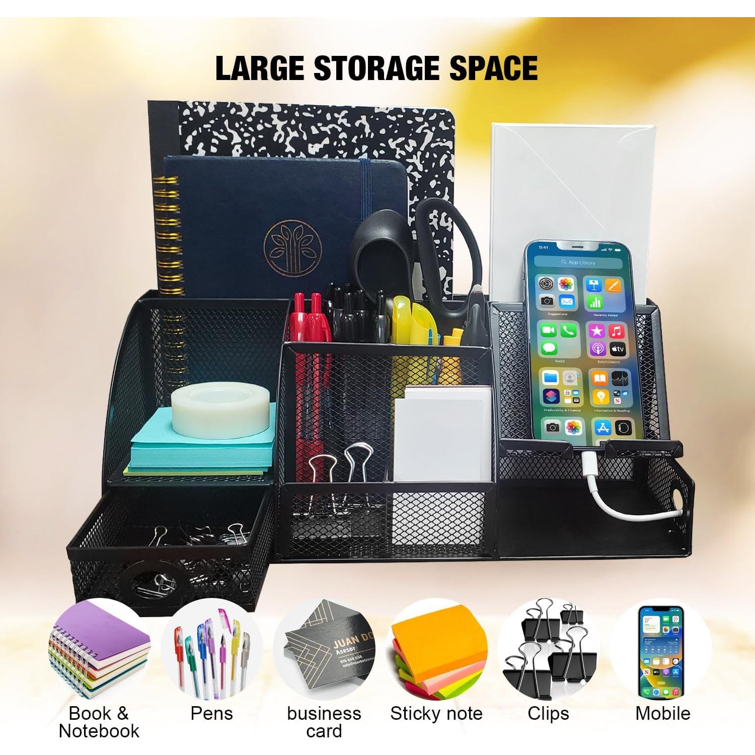 Juego de Organizadores de Escritorio de Malla Genérico 1 Cuenta