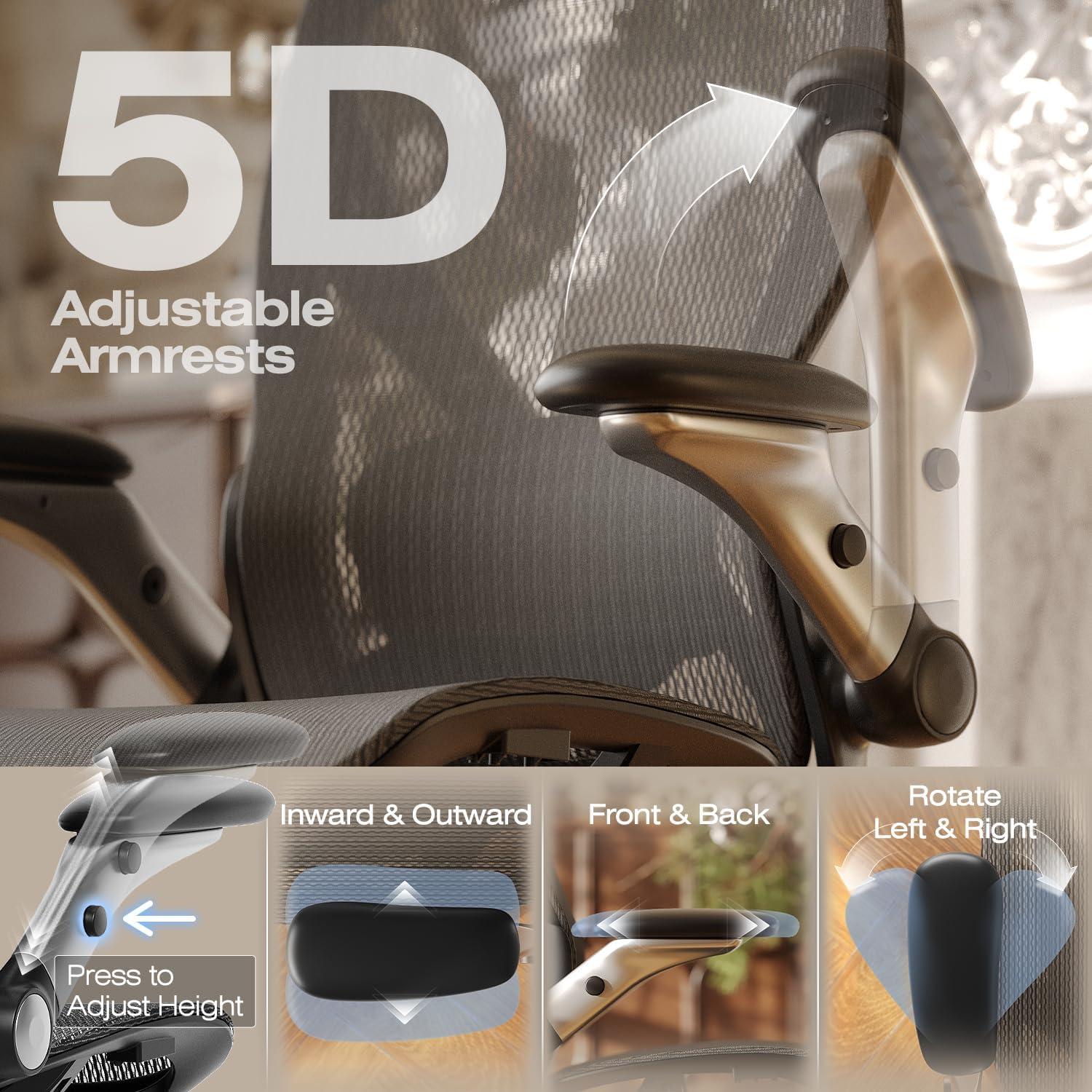 Silla de Oficina Ergonómica ELABEST X100 con Reposapiés y Soporte Lumbar Ajustable