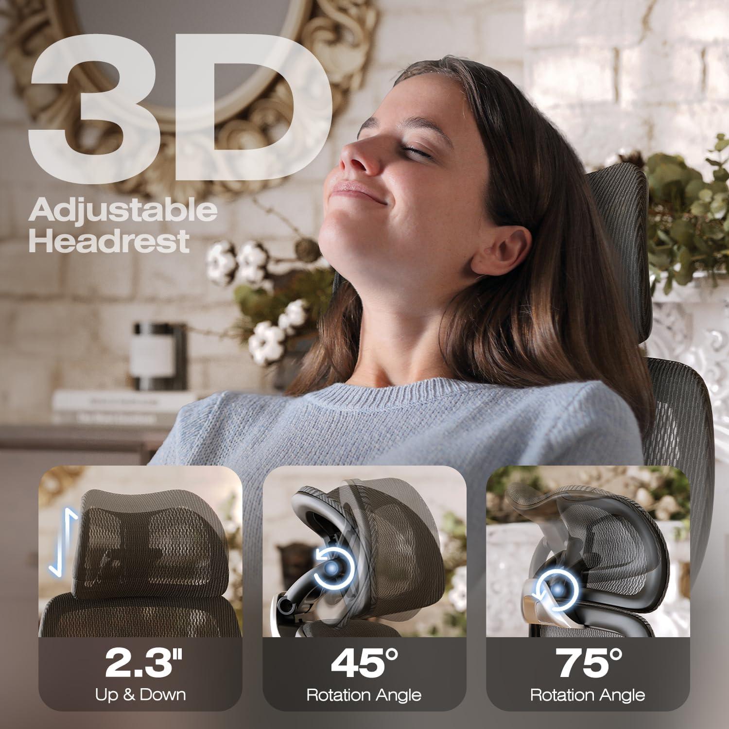 Silla de Oficina Ergonómica ELABEST X100 con Reposapiés y Soporte Lumbar Ajustable