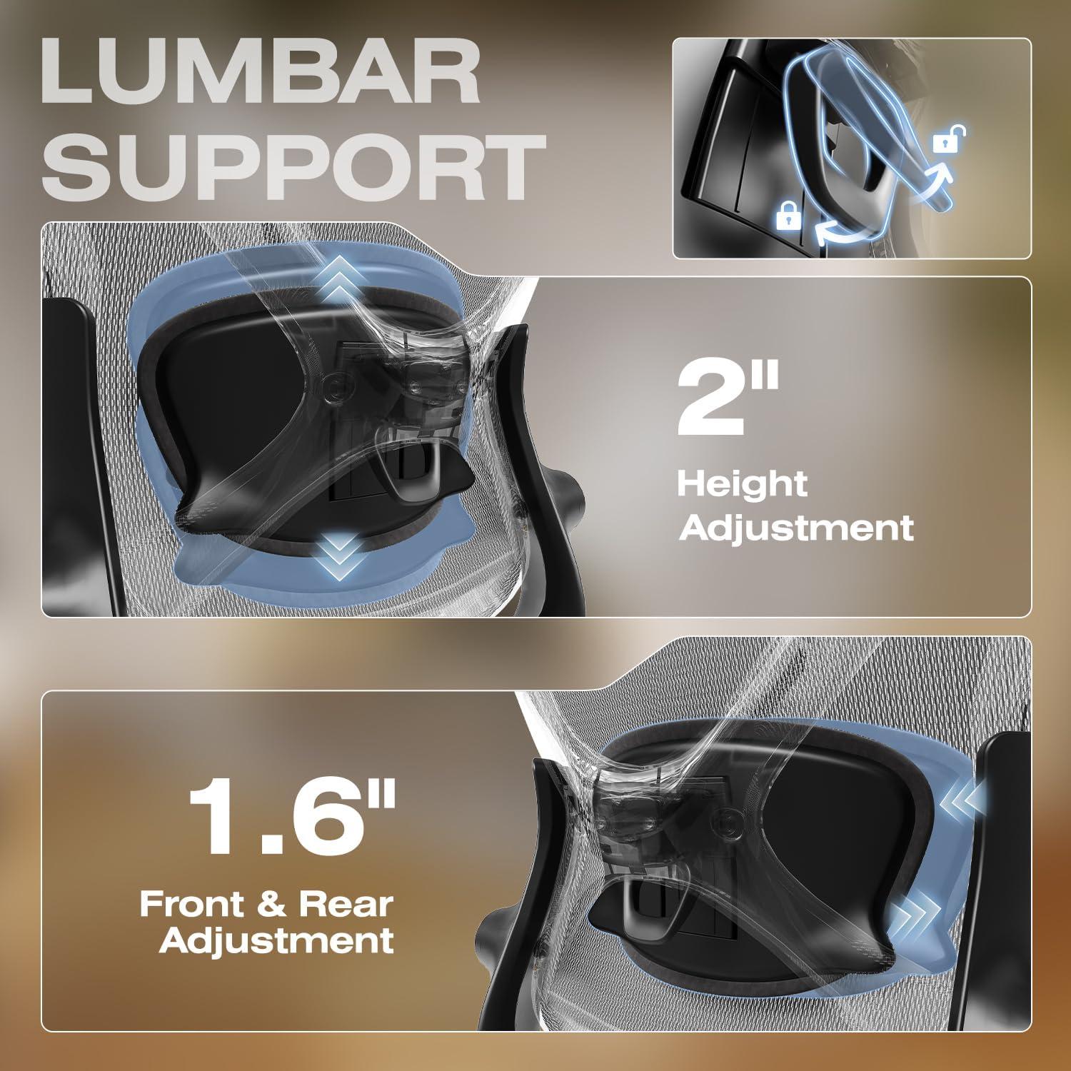 Silla de Oficina Ergonómica ELABEST X100 con Reposapiés y Soporte Lumbar Ajustable