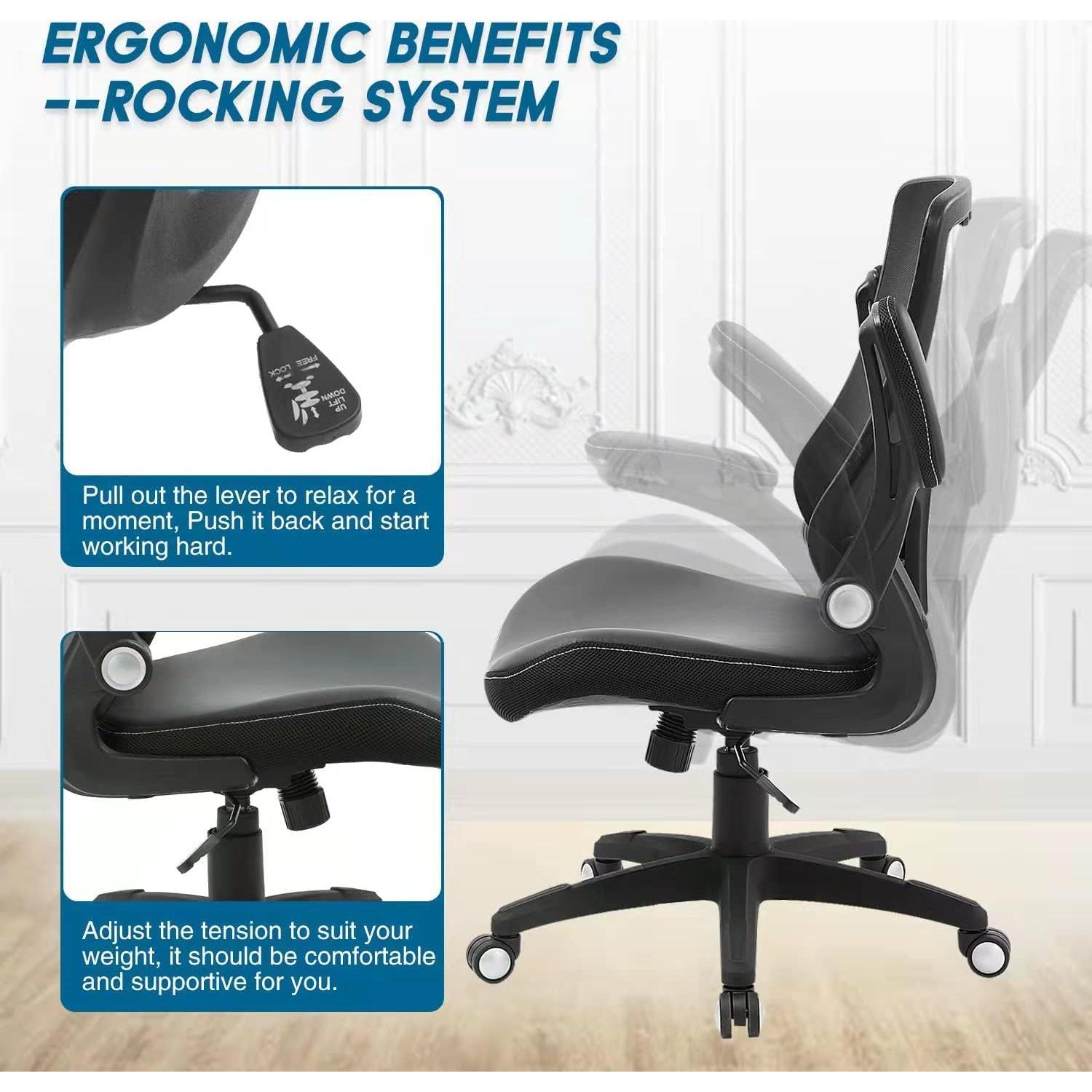 Silla de Oficina Ergonómica X XISHE con Respaldo de Malla y Soporte Lumbar