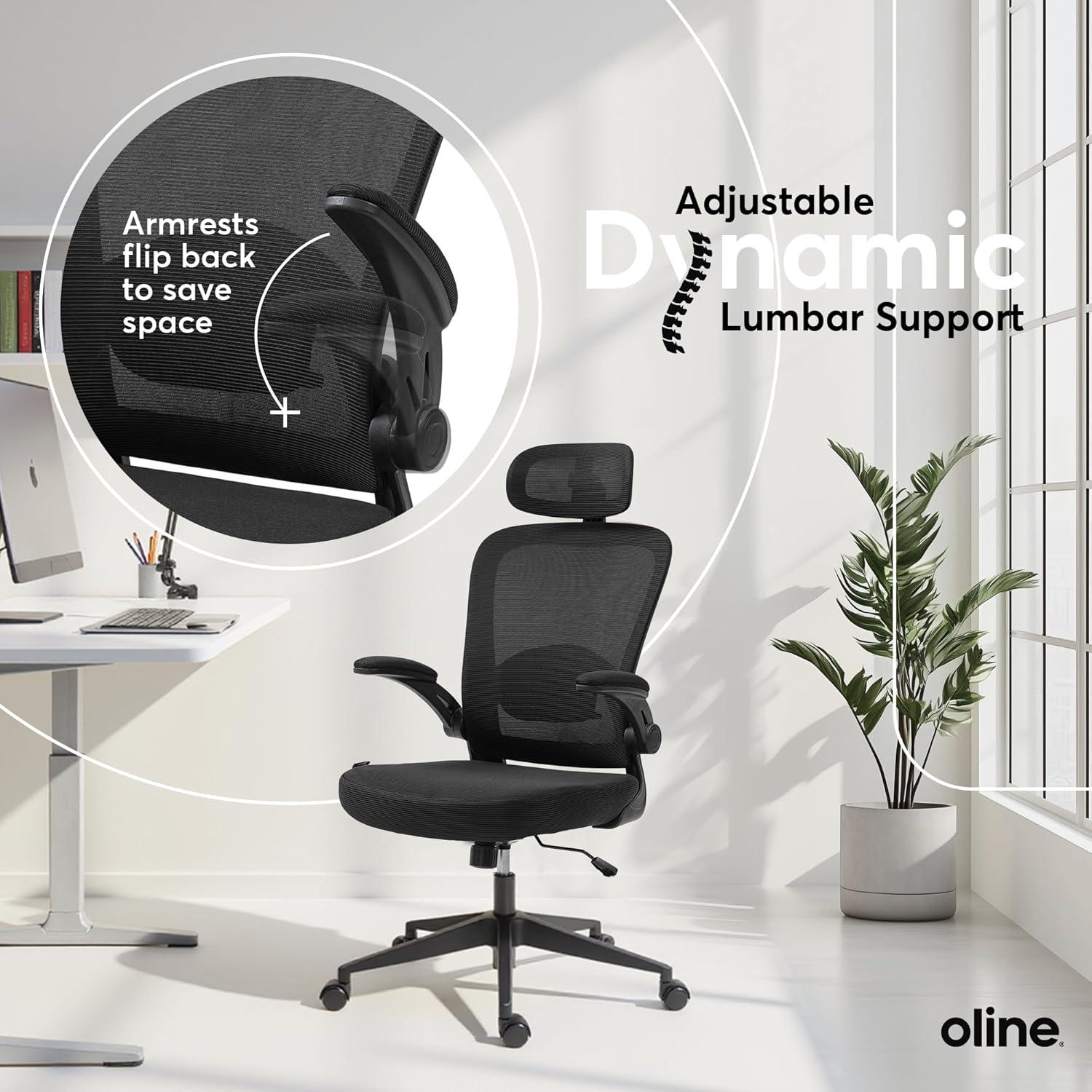 Silla de Oficina Ergonómica Oline ErgoAir - Soporte Lumbar Ajustable