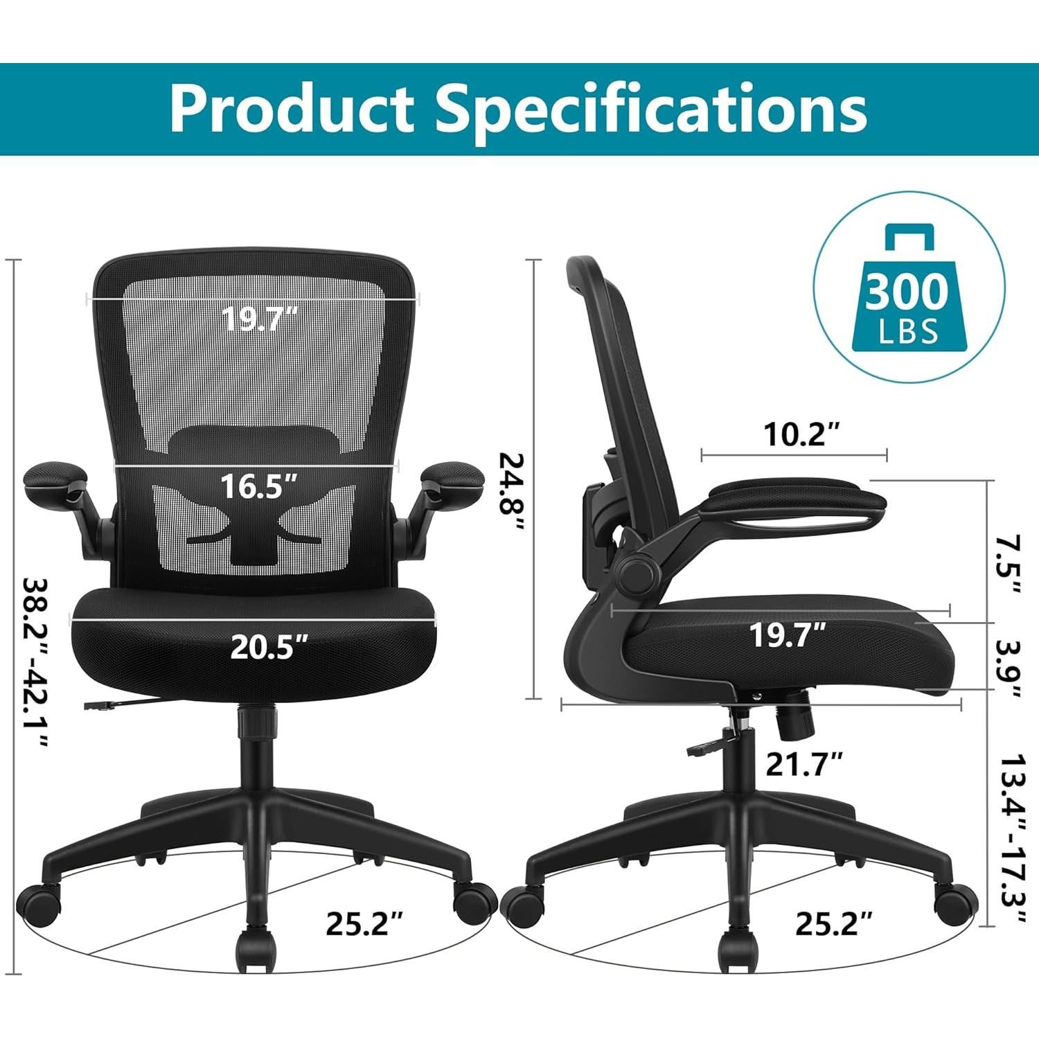 Silla de Oficina Ergonómica FelixKing FK918-W Negra Ajustable